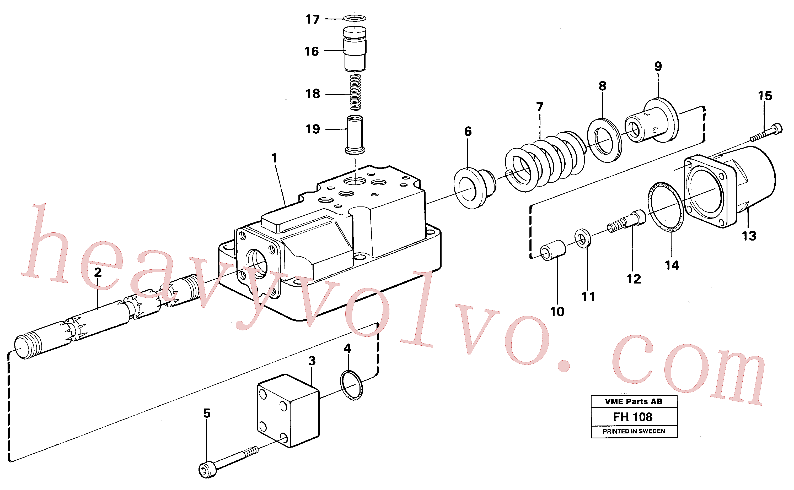 VOE14260702 for Volvo Four-way valve bucket, secondary(FH108 assembly)