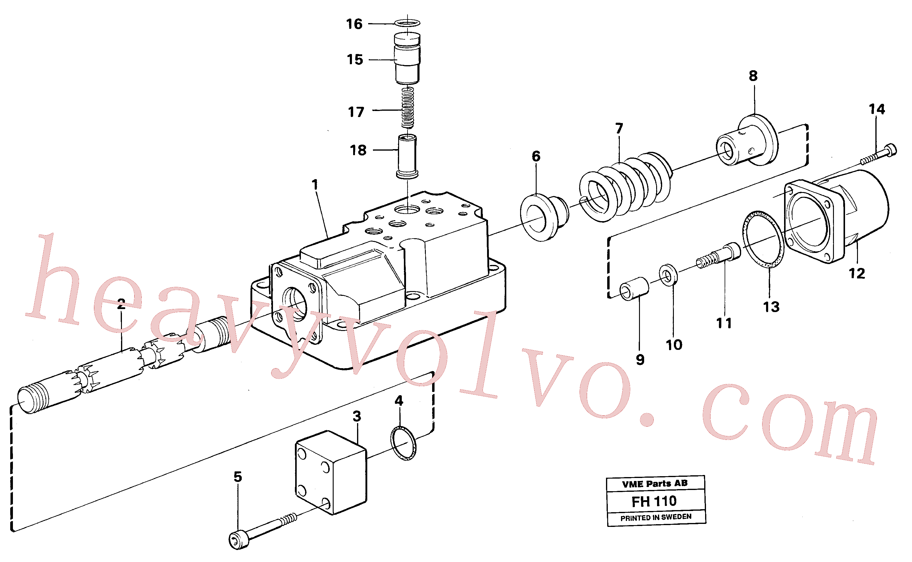 VOE14044702 for Volvo Four-way valve boom, primary(FH110 assembly)