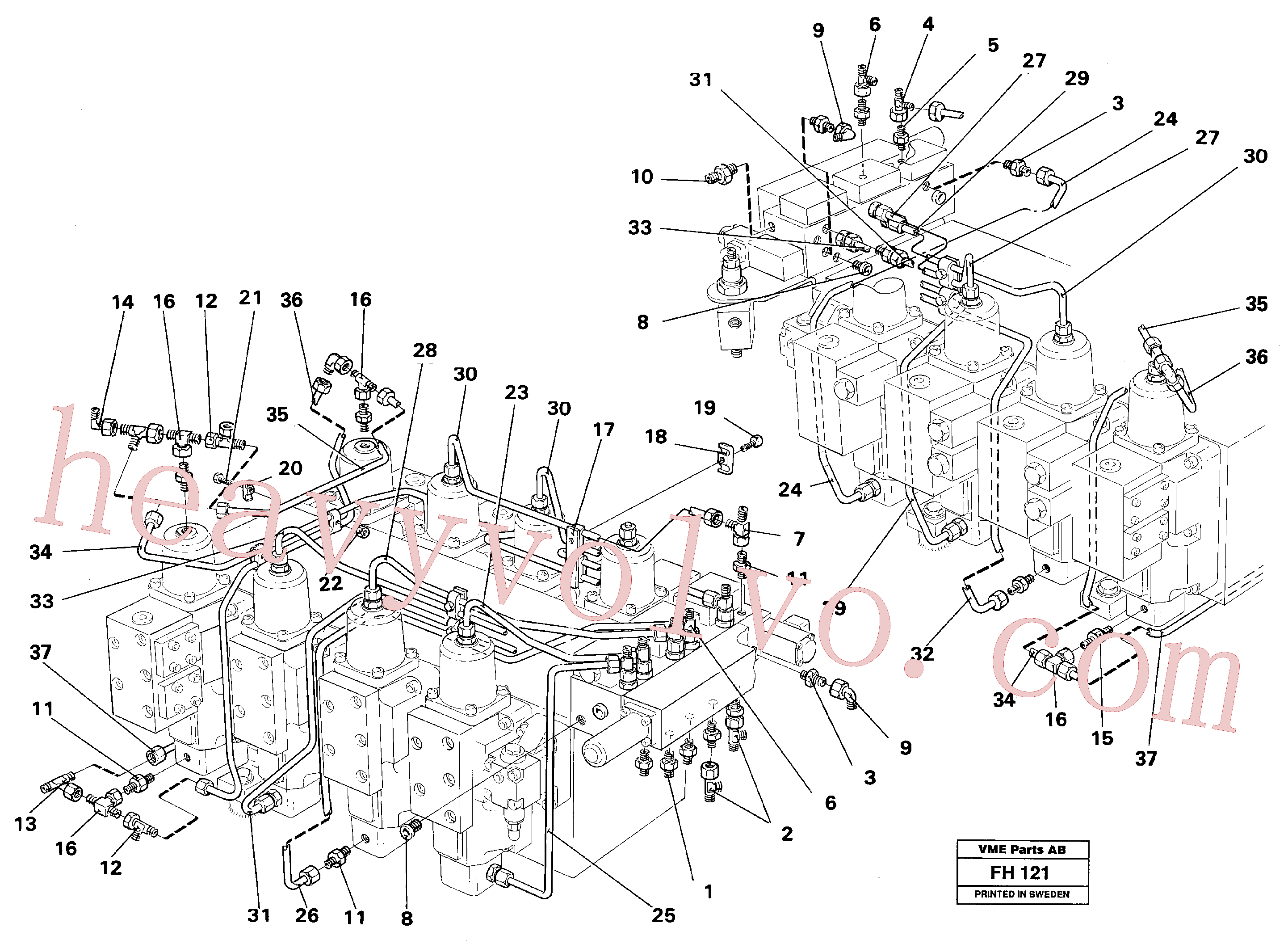 VOE14246661 for Volvo Main valve assembly, tubes connections(FH121 assembly)