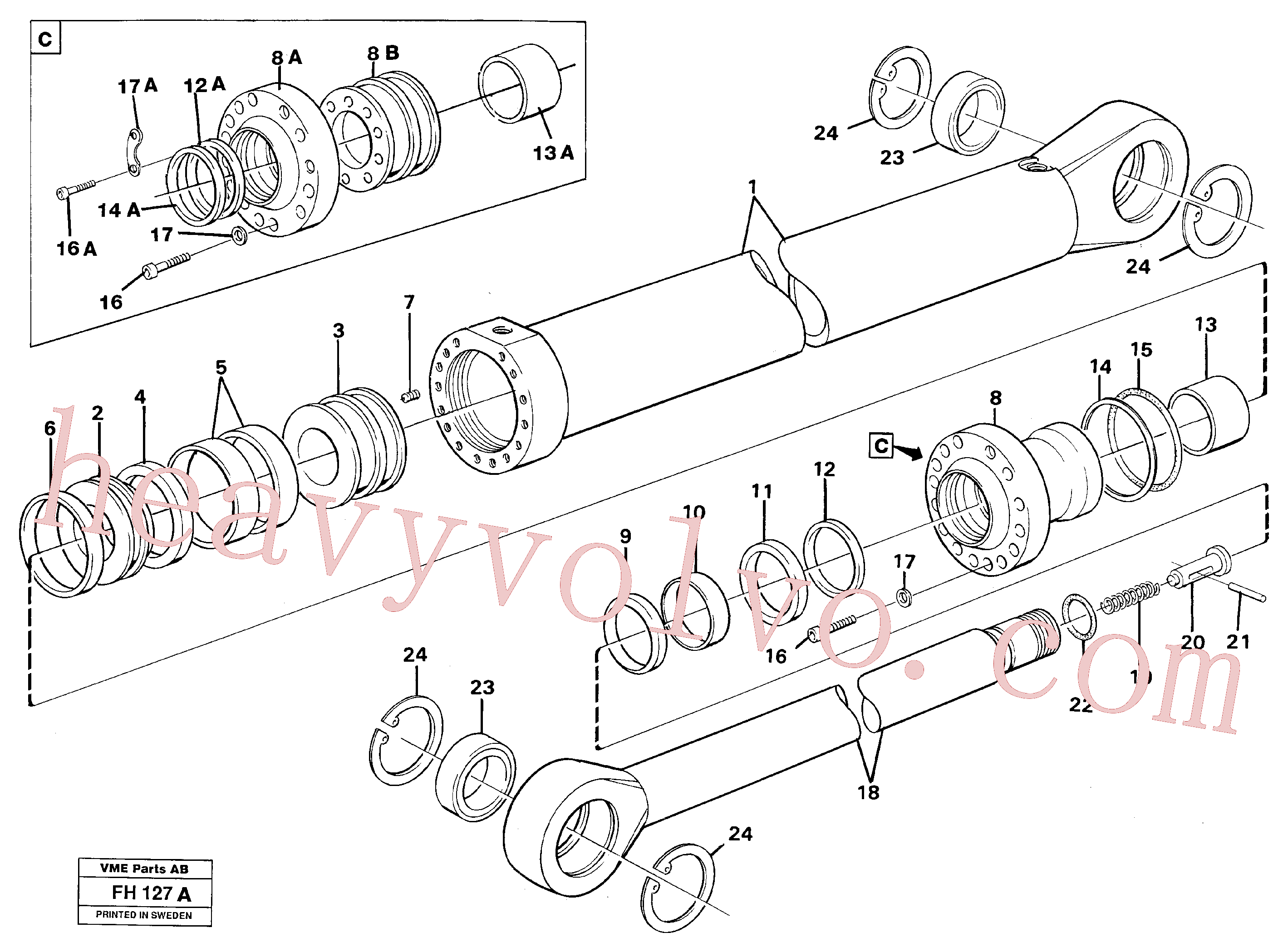 VOE14239752 for Volvo Boom cylinder(FH127A assembly)