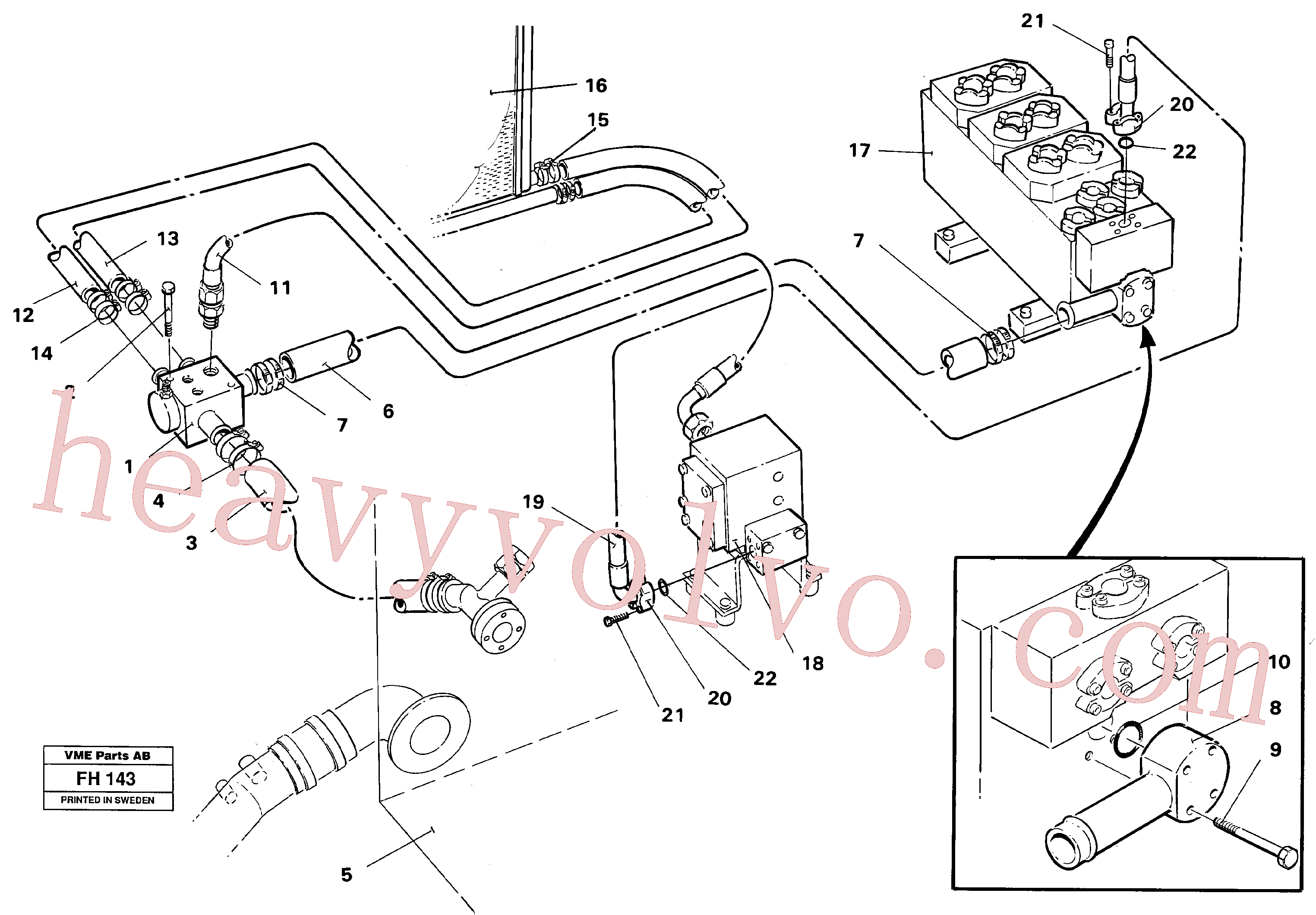 VOE14215317 for Volvo Hydraulic system, return lines(FH143 assembly)