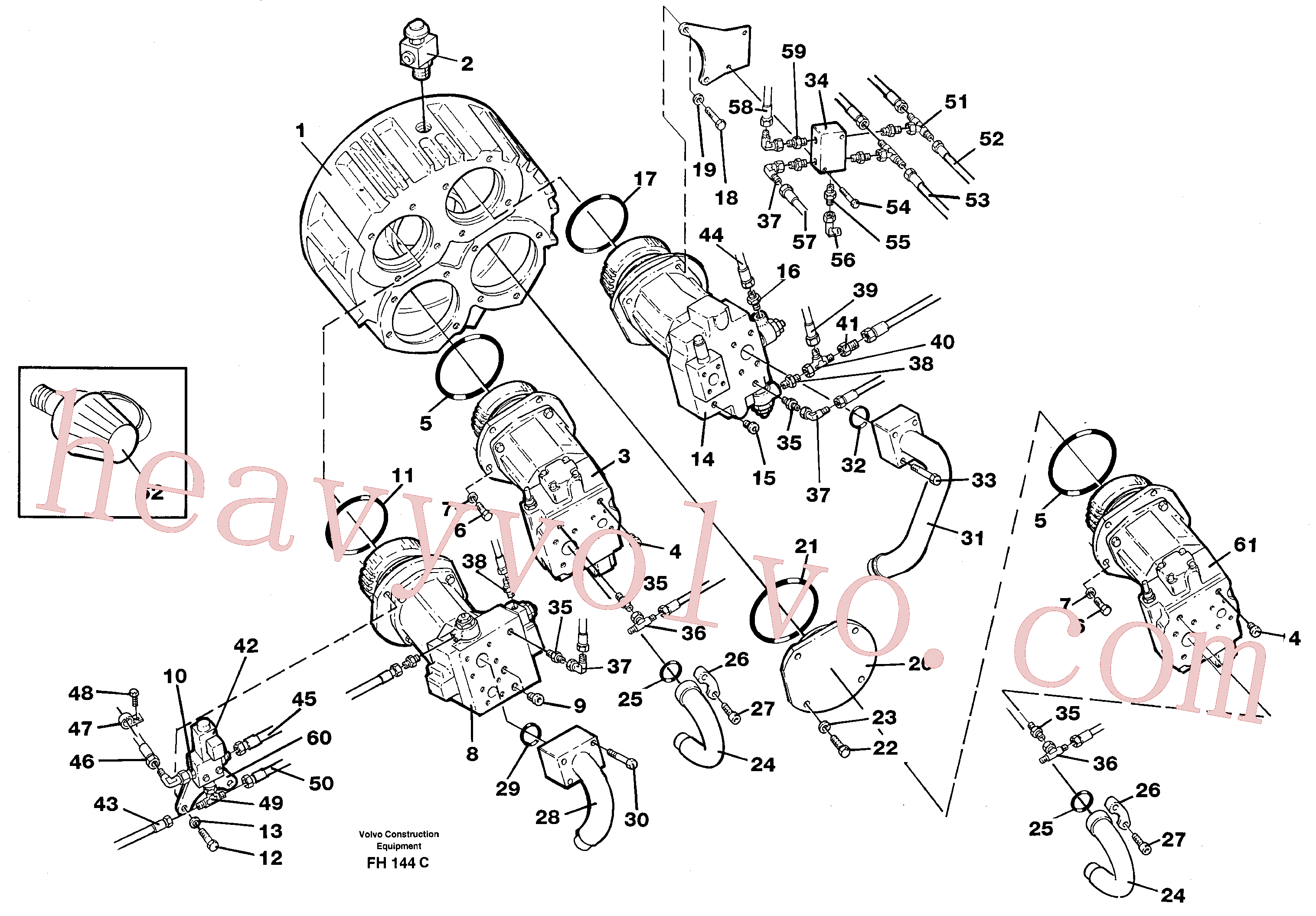 VOE14047306 for Volvo Pump installation(FH144C assembly)