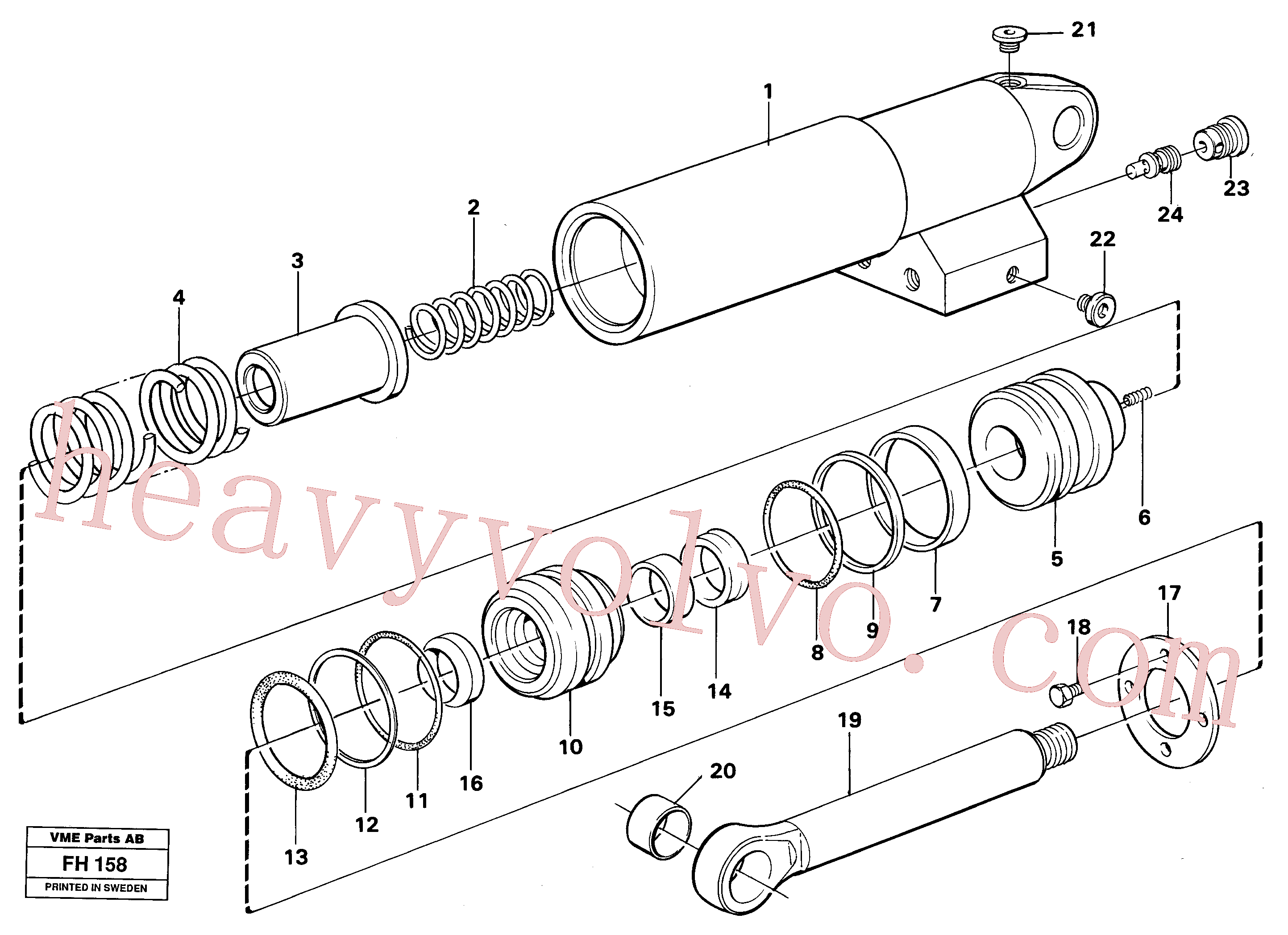 VOE14236076 for Volvo Hydraulic cylinder(FH158 assembly)