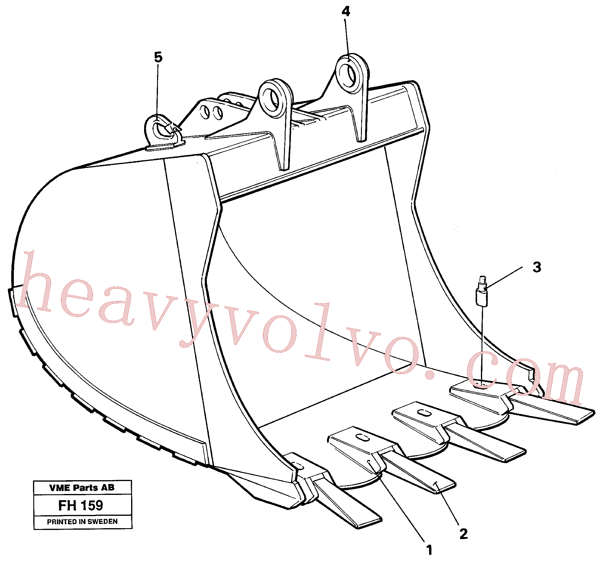 VOE14099222 for Volvo Buckets, direct fitting(FH159 assembly)