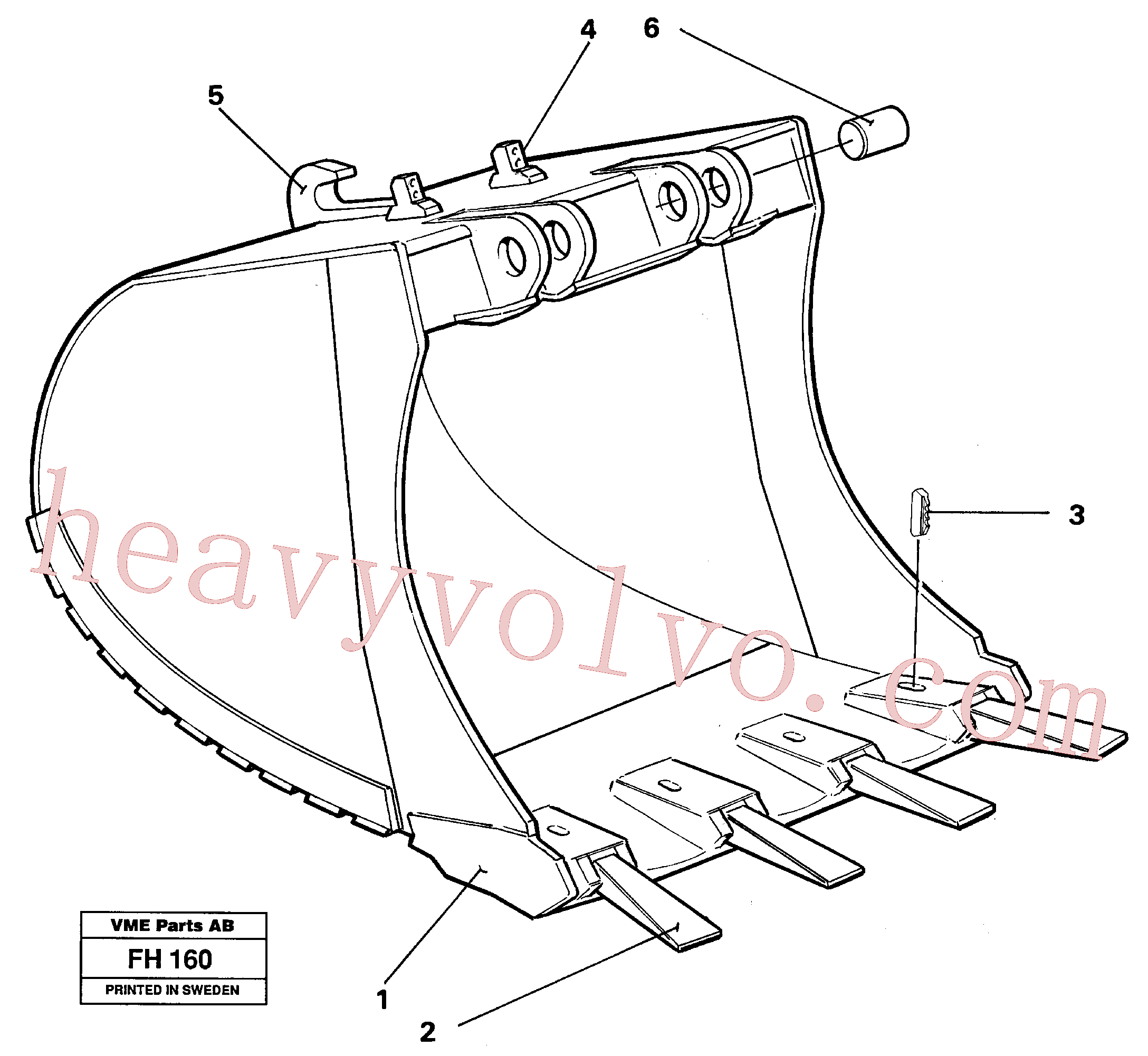 VOE14105000 for Volvo Buckets for Quickfit(FH160 assembly)