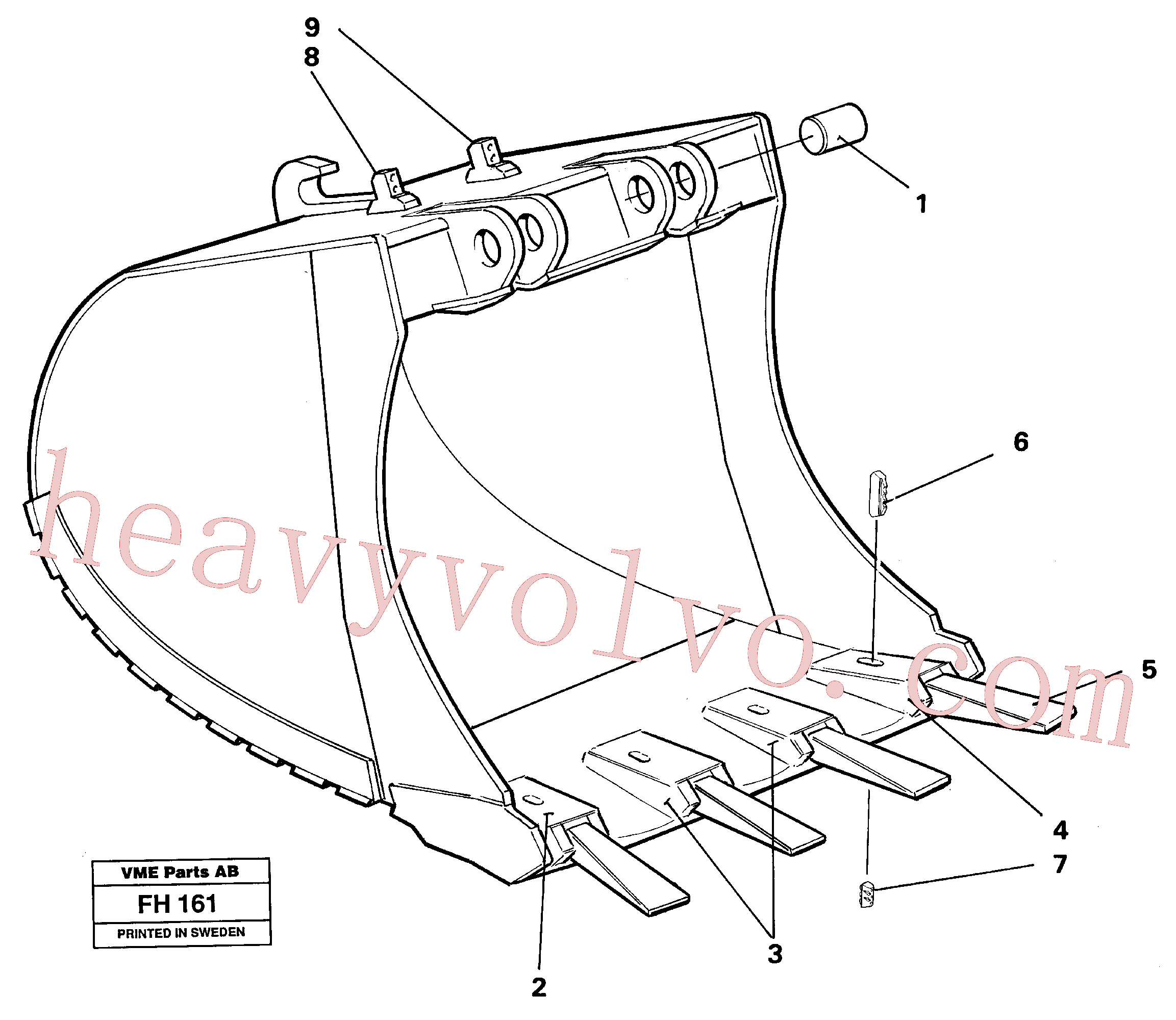 VOE14092852 for Volvo Buckets for Quickfit(FH161 assembly)