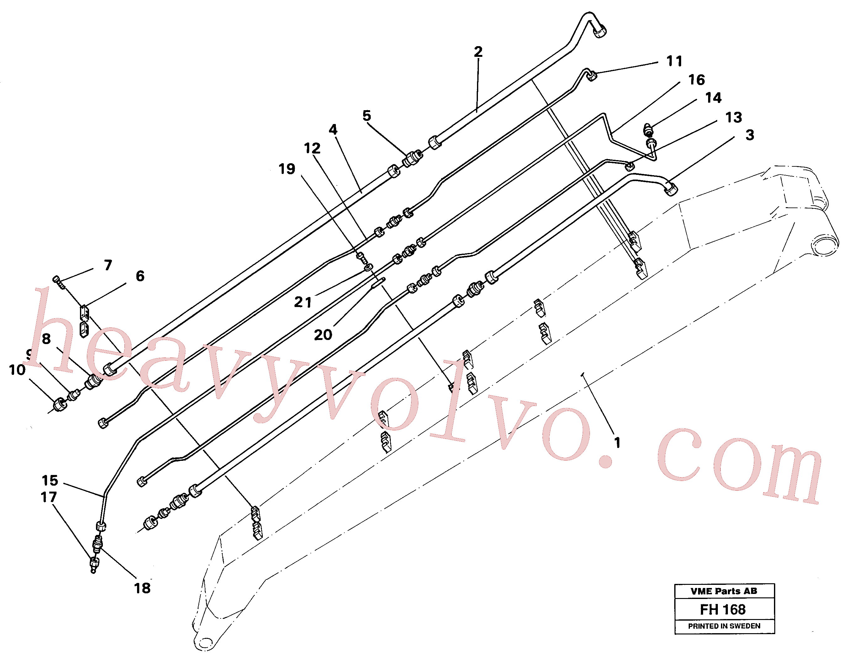 VOE14238717 for Volvo Dipper arm hydraulic, handling dipper 5.50m(FH168 assembly)