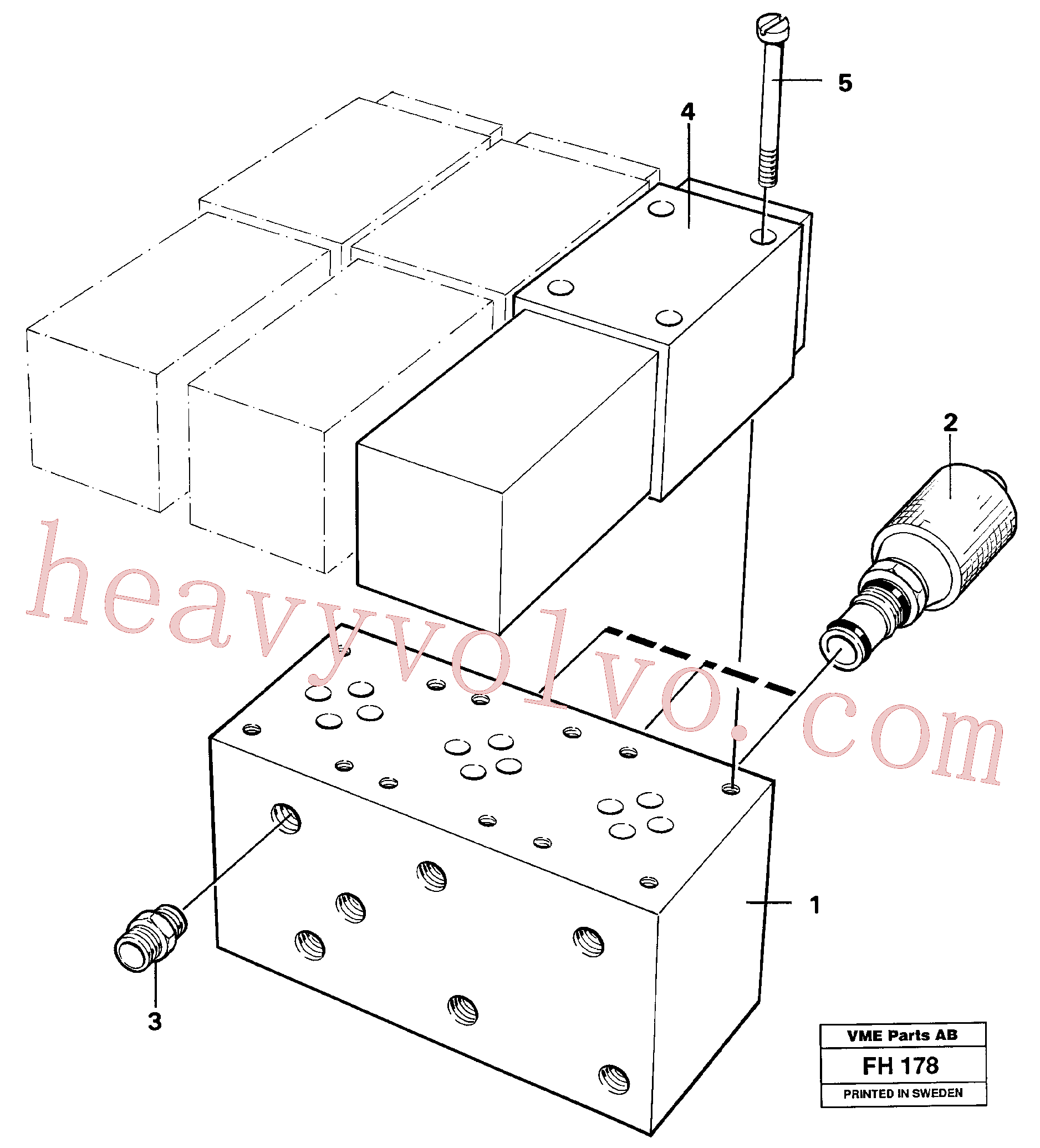 VOE14244435 for Volvo Control block, for end position, dampening(FH178 assembly)