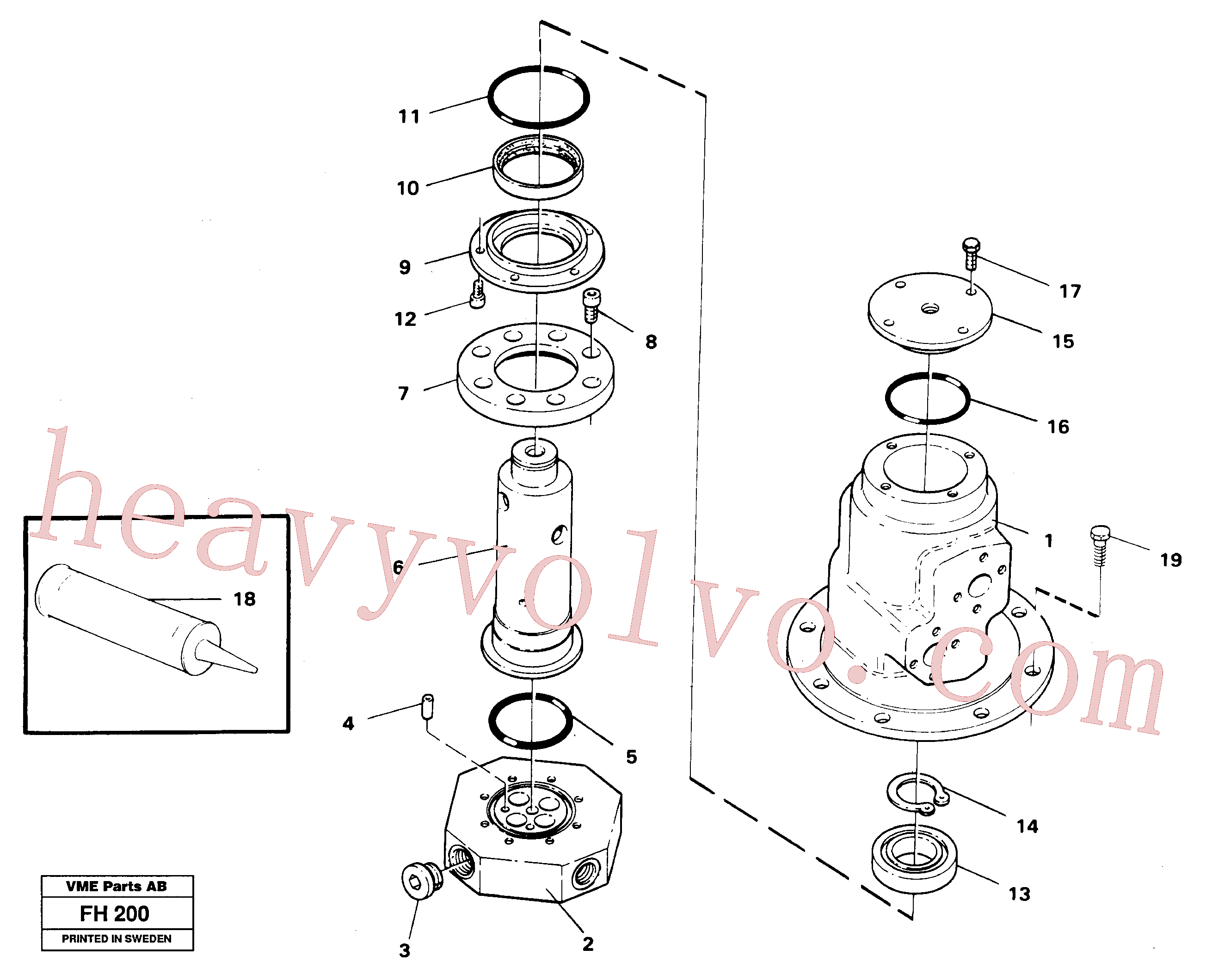 VOE14013504 for Volvo Turning joint(FH200 assembly)