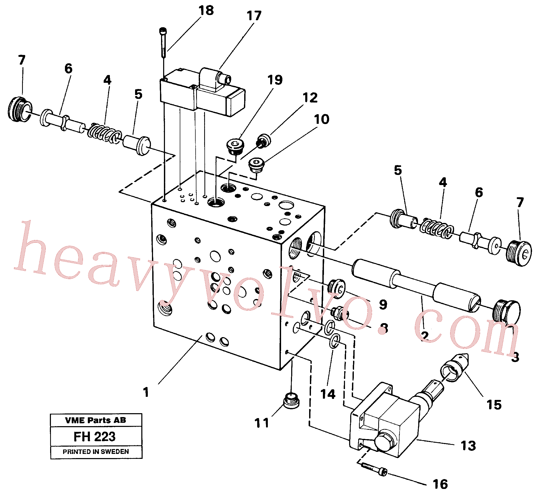 VOE14253214 for Volvo Steering block hammer(FH223 assembly)