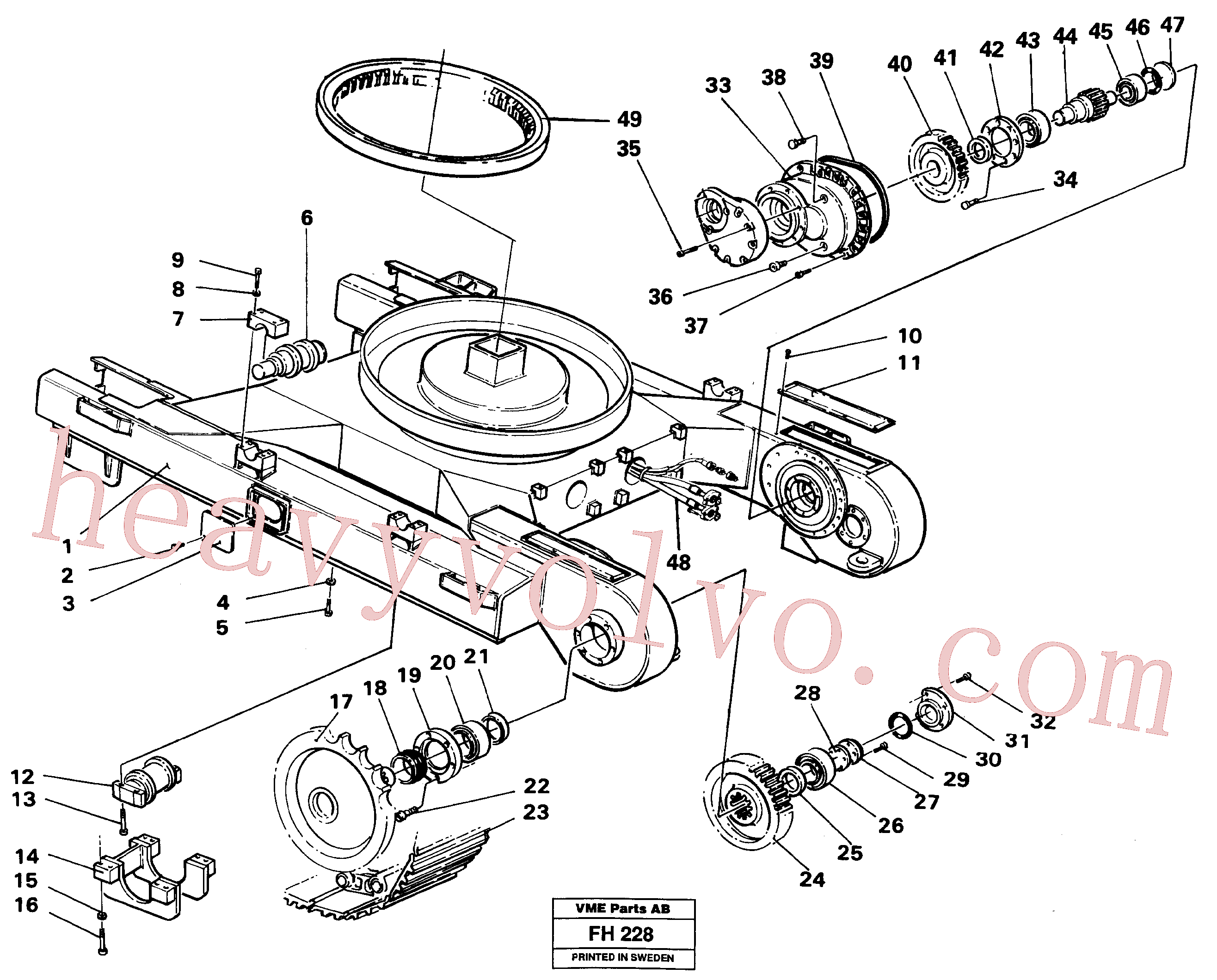 VOE14016535 for Volvo Components of undercarriage(FH228 assembly)