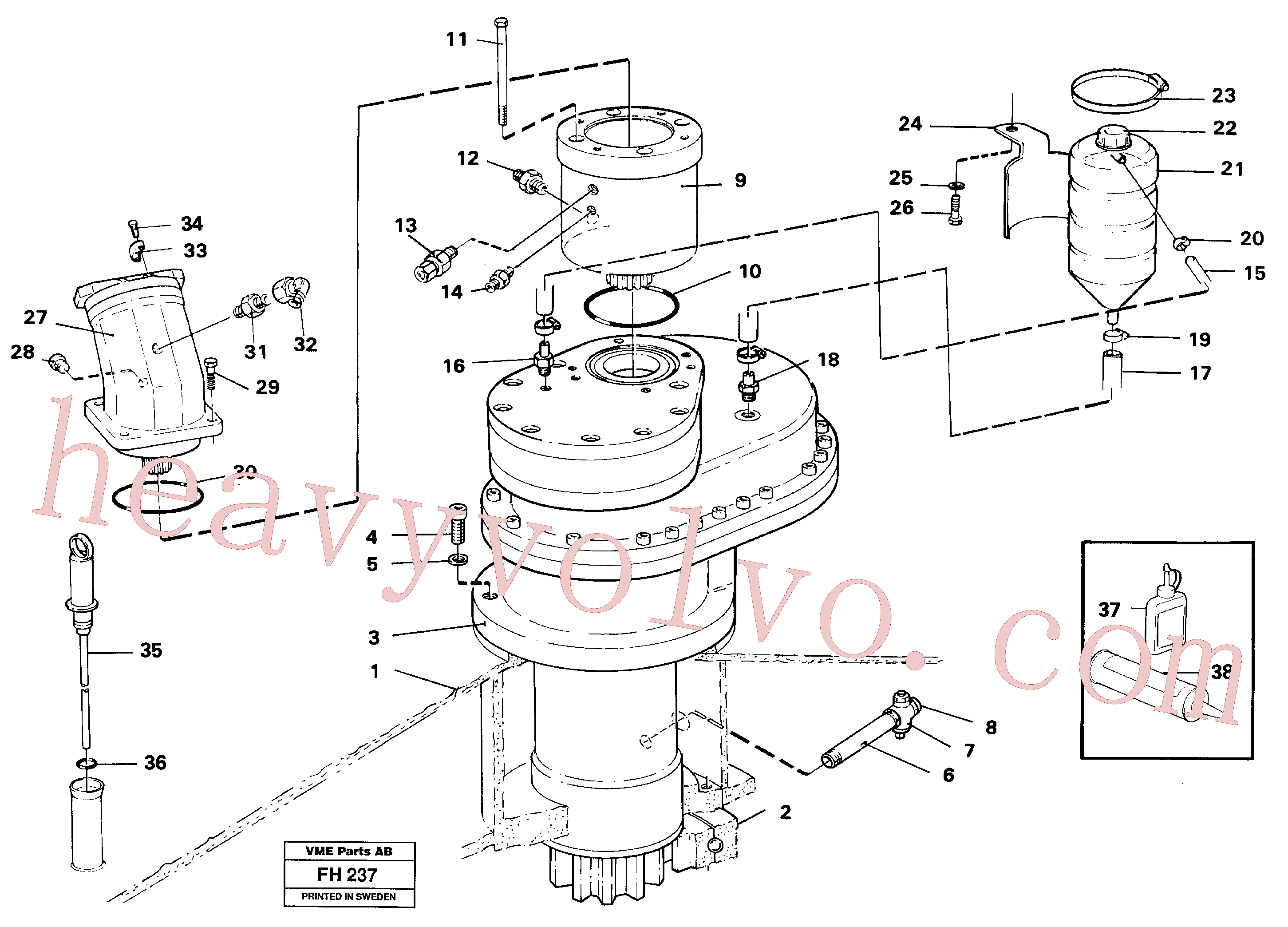 VOE14012832 for Volvo Superstructure with, slew transmission(FH237 assembly)