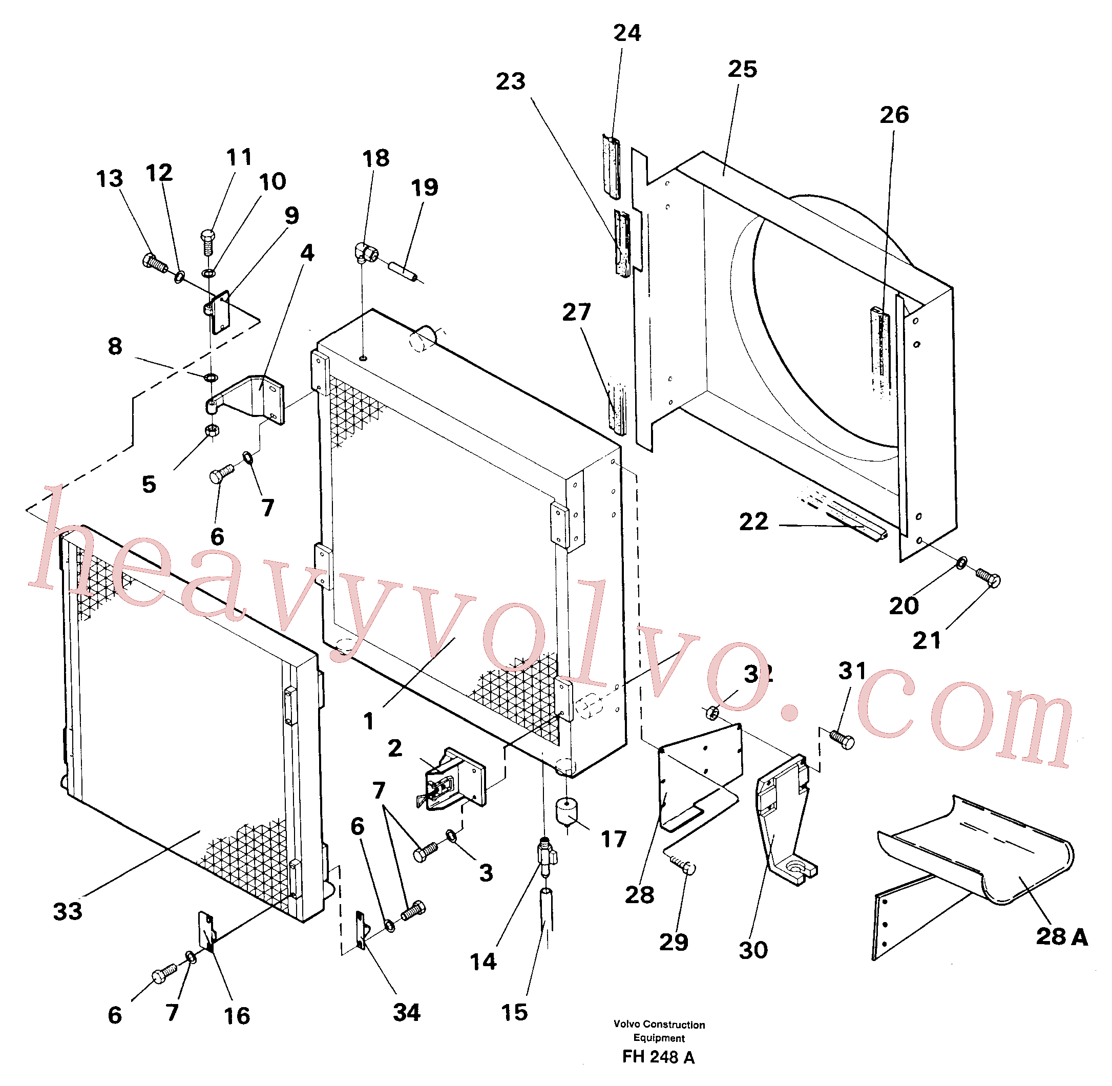 VOE14254221 for Volvo Radiator(FH248A assembly)