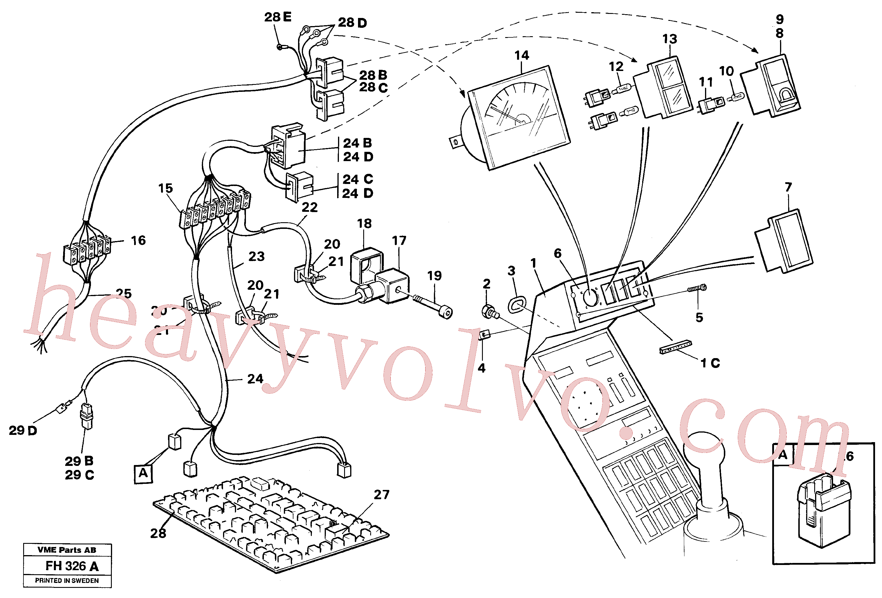 VOE14213791 for Volvo Magnet equipment Ohio, instrument box, cab(FH326A assembly)