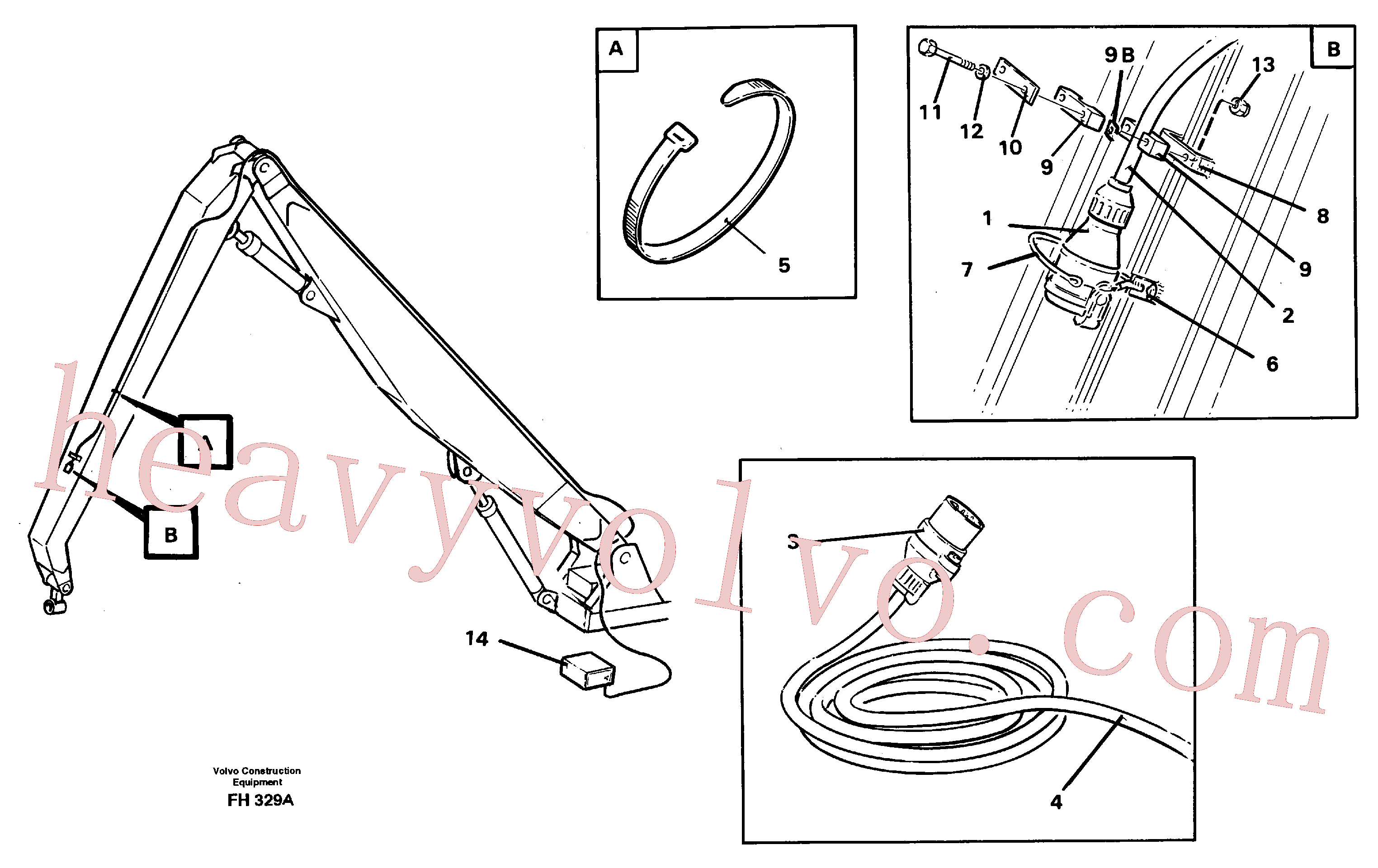 VOE14220280 for Volvo Magnet equipment Ohio, electric installation on handling boom and arm(FH329A assembly)