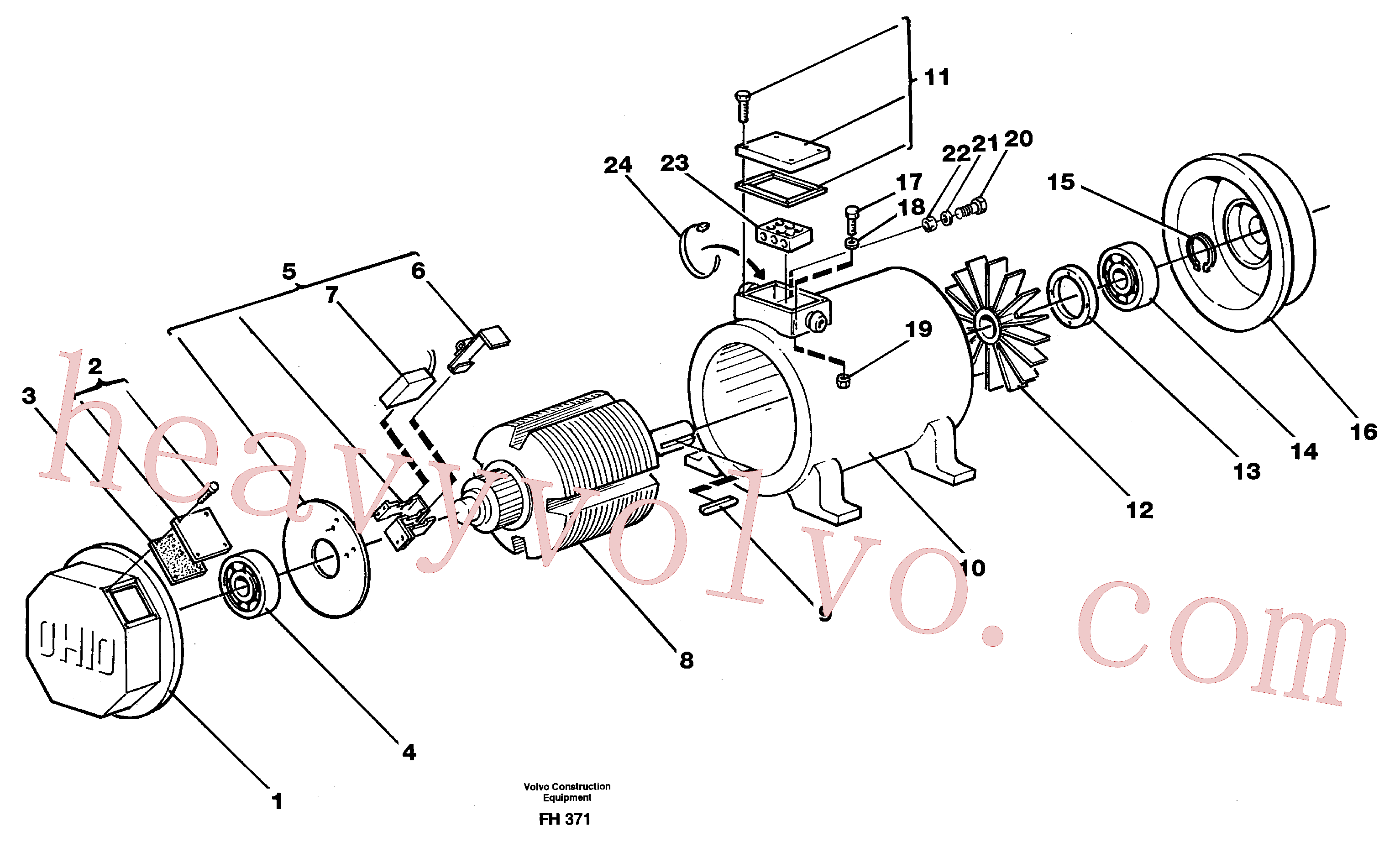 VOE11701863 for Volvo Magnet equipment Ohio, alternator 20 kw(FH371 assembly)