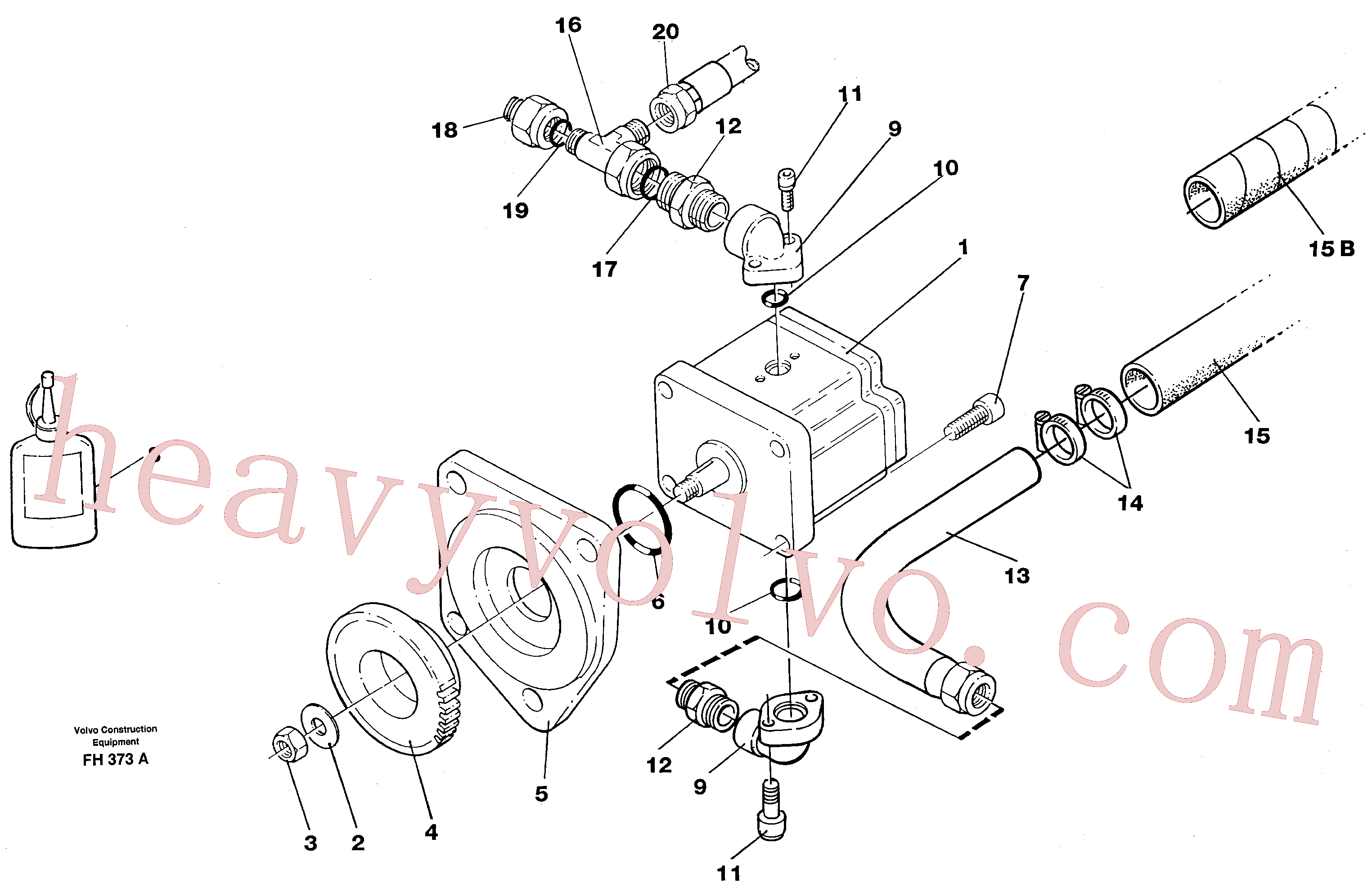 VOE14250568 for Volvo Servo pump with assembly parts(FH373A assembly)