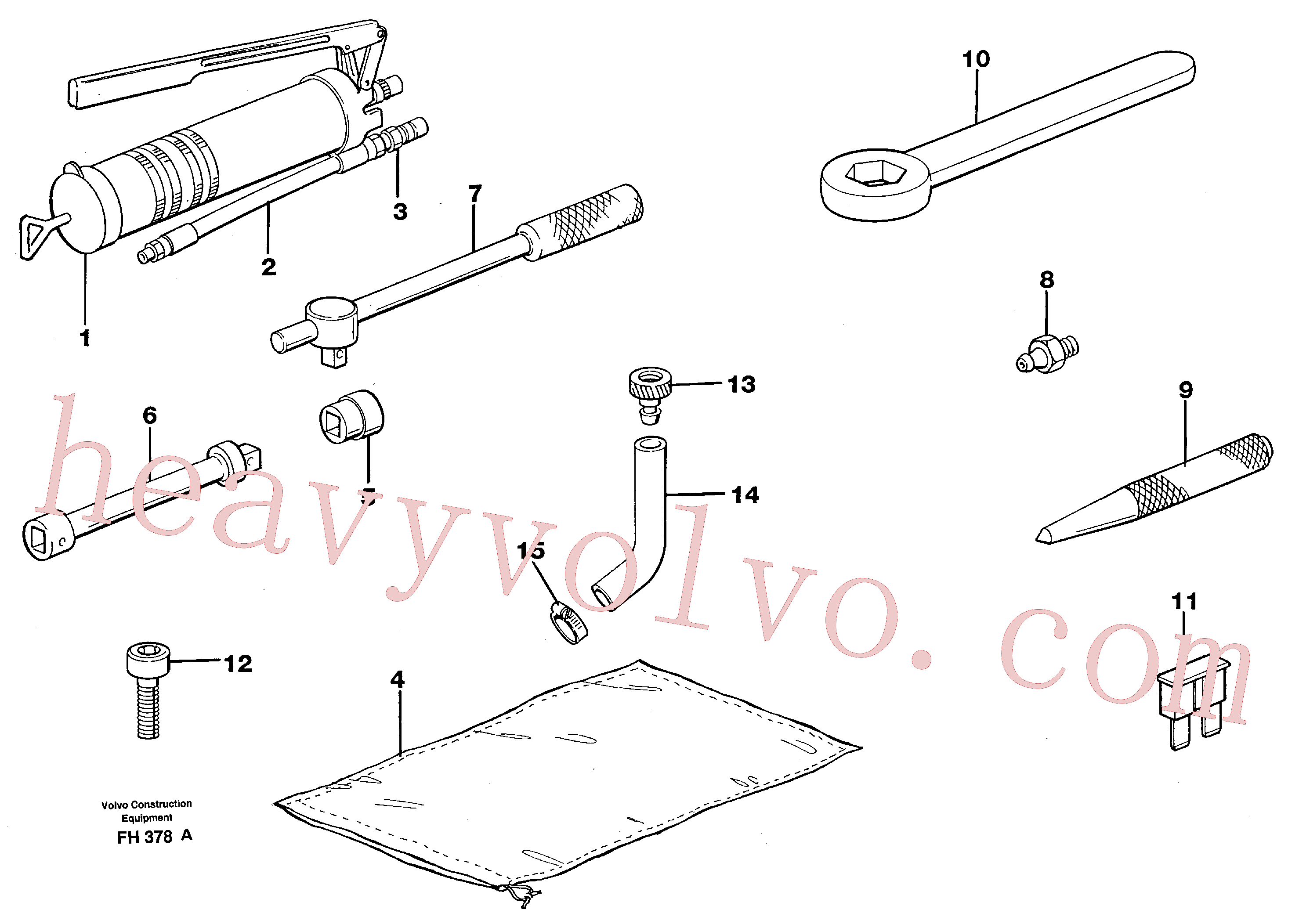 VOE14027278 for Volvo Tools for daily maintenance(FH378A assembly)