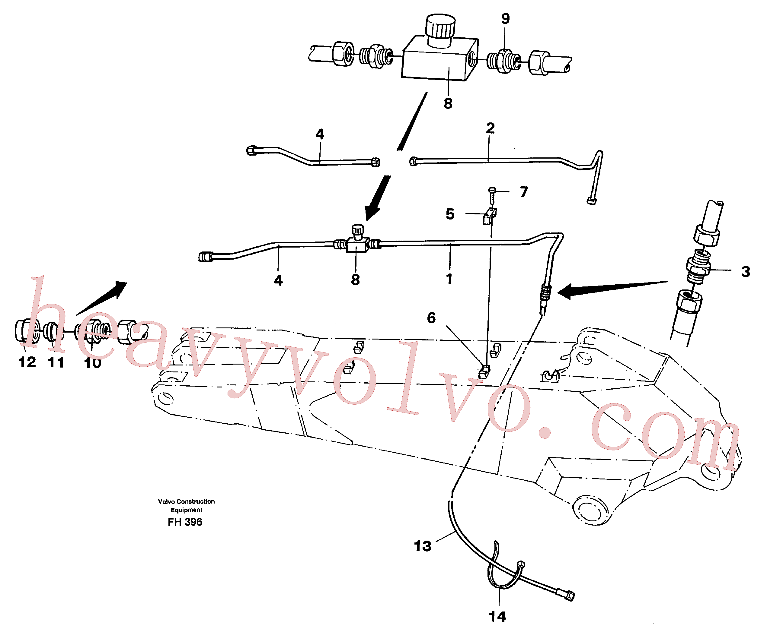 VOE14241153 for Volvo Slope Bucket, Equipm. Dipper arm(FH396 assembly)