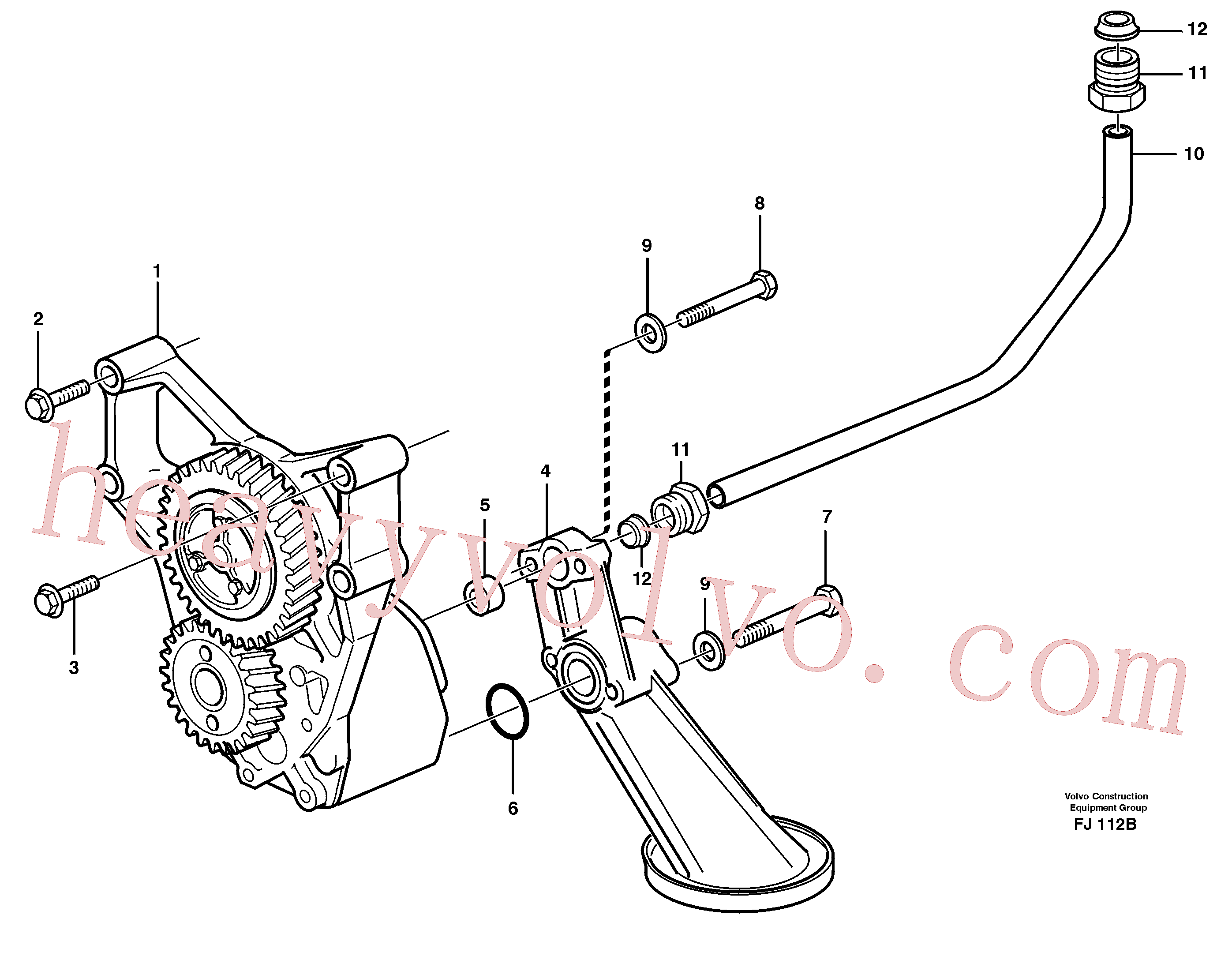 VOE11306618 for Volvo Lubricating oil system(FJ112B assembly)