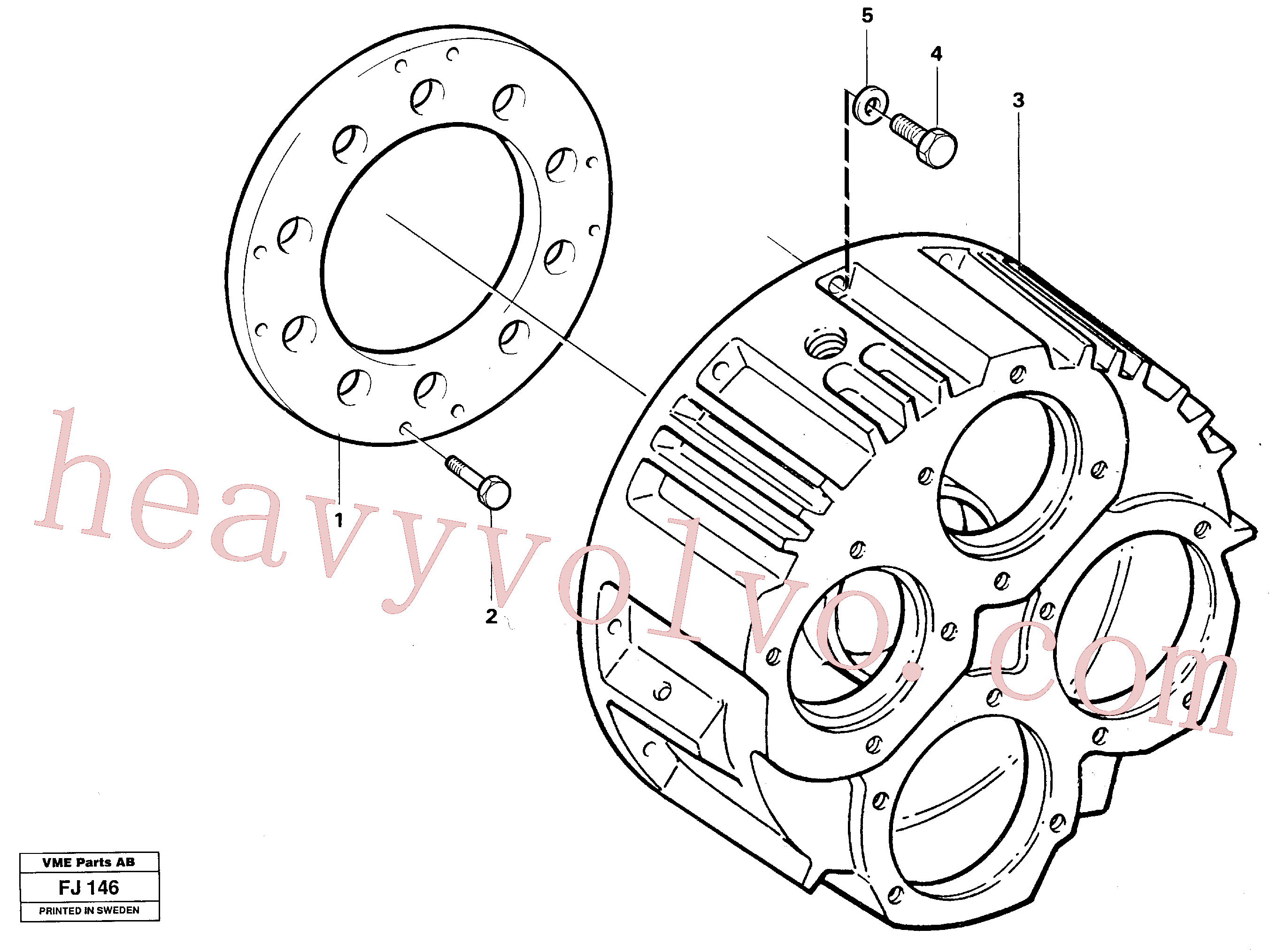 VOE14040583 for Volvo Assembly pump gear box(FJ146 assembly)