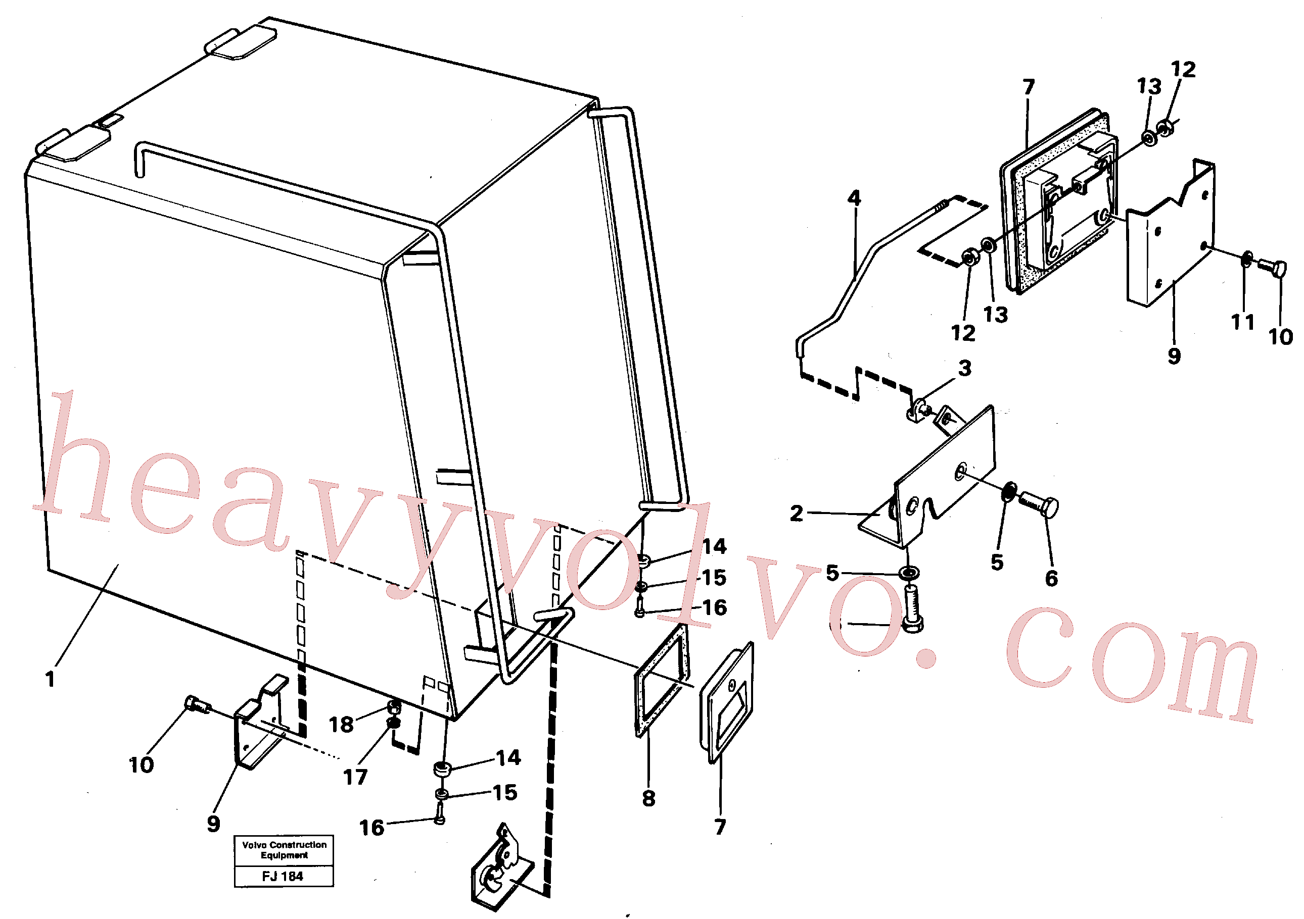 VOE14015093 for Volvo Casing over battery(FJ184 assembly)