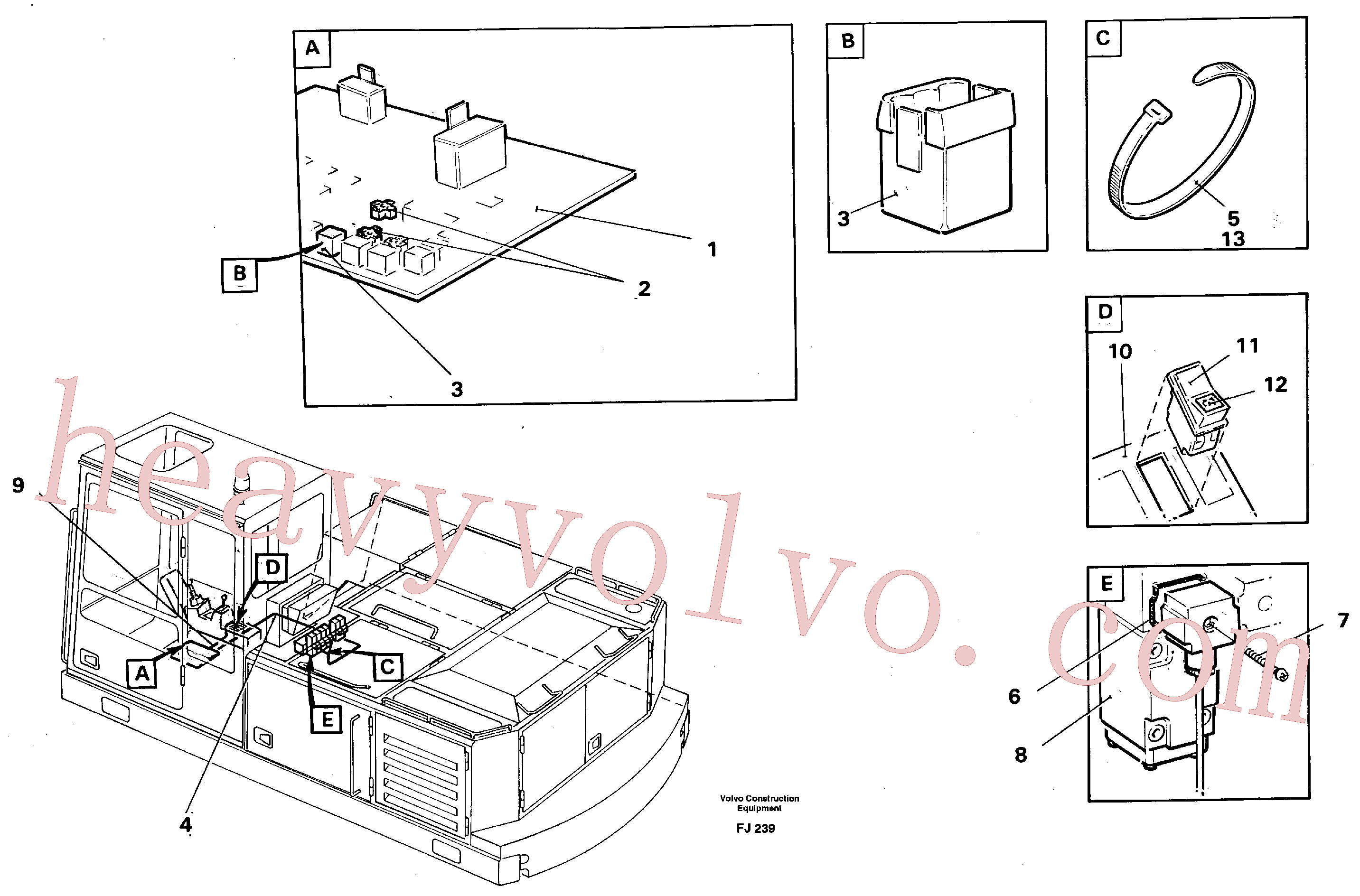 VOE14263046 for Volvo Electric installation forslope bucket/grab equipm.in base machine(FJ239 assembly)