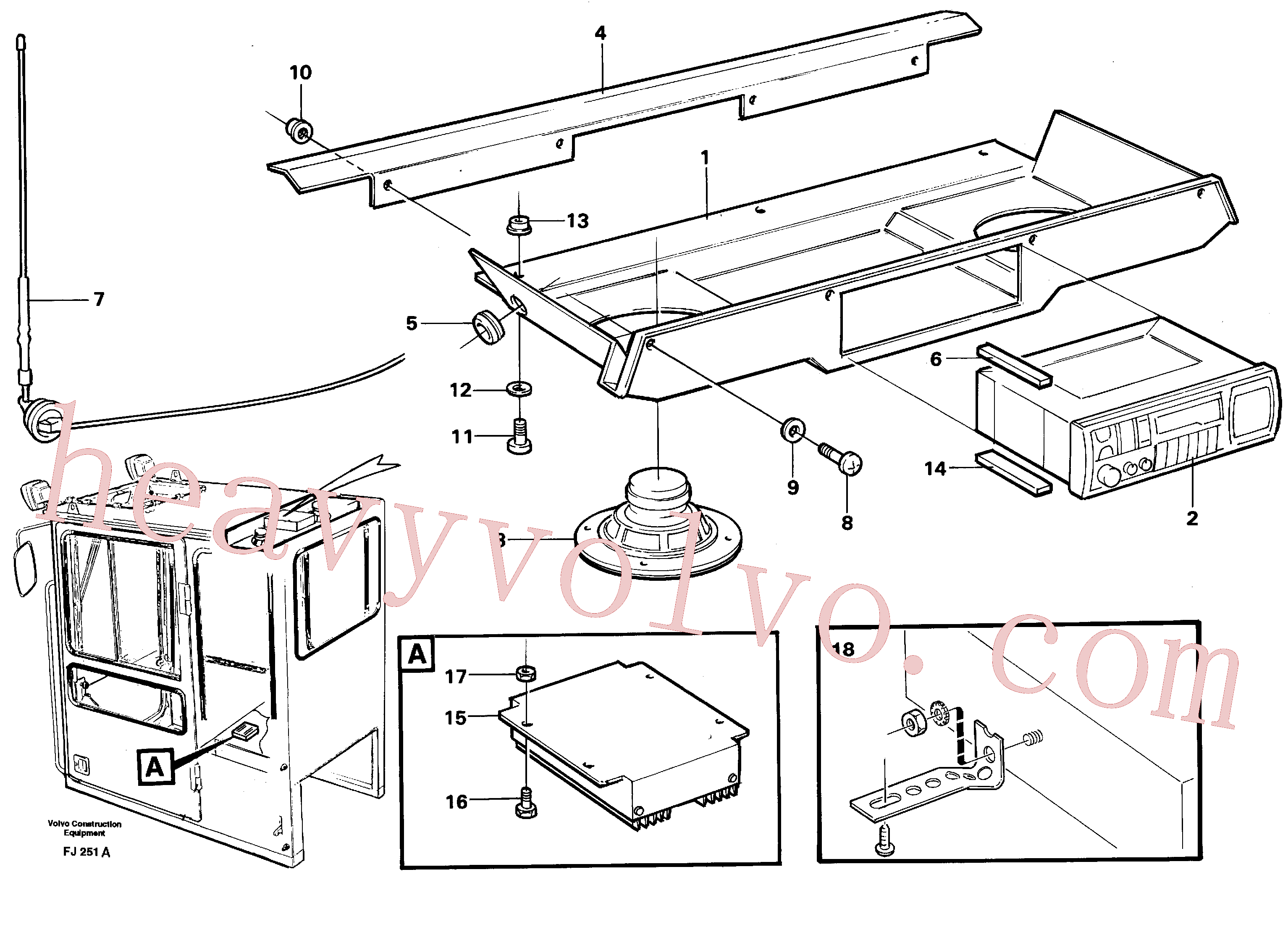 VOE14214005 for Volvo Radio installation Converter(FJ251A assembly)