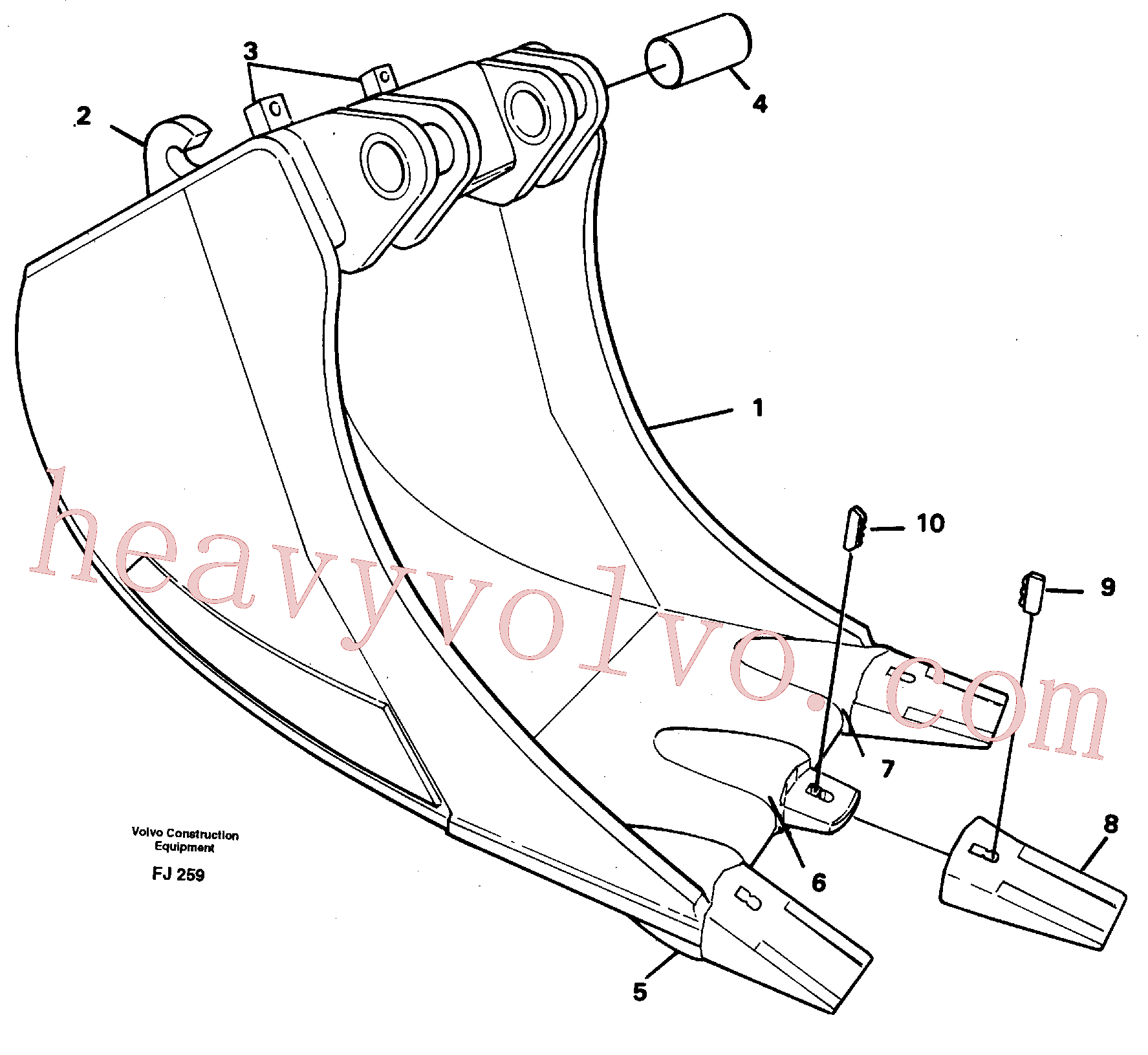 VOE14026418 for Volvo Cable bucket(FJ259 assembly)