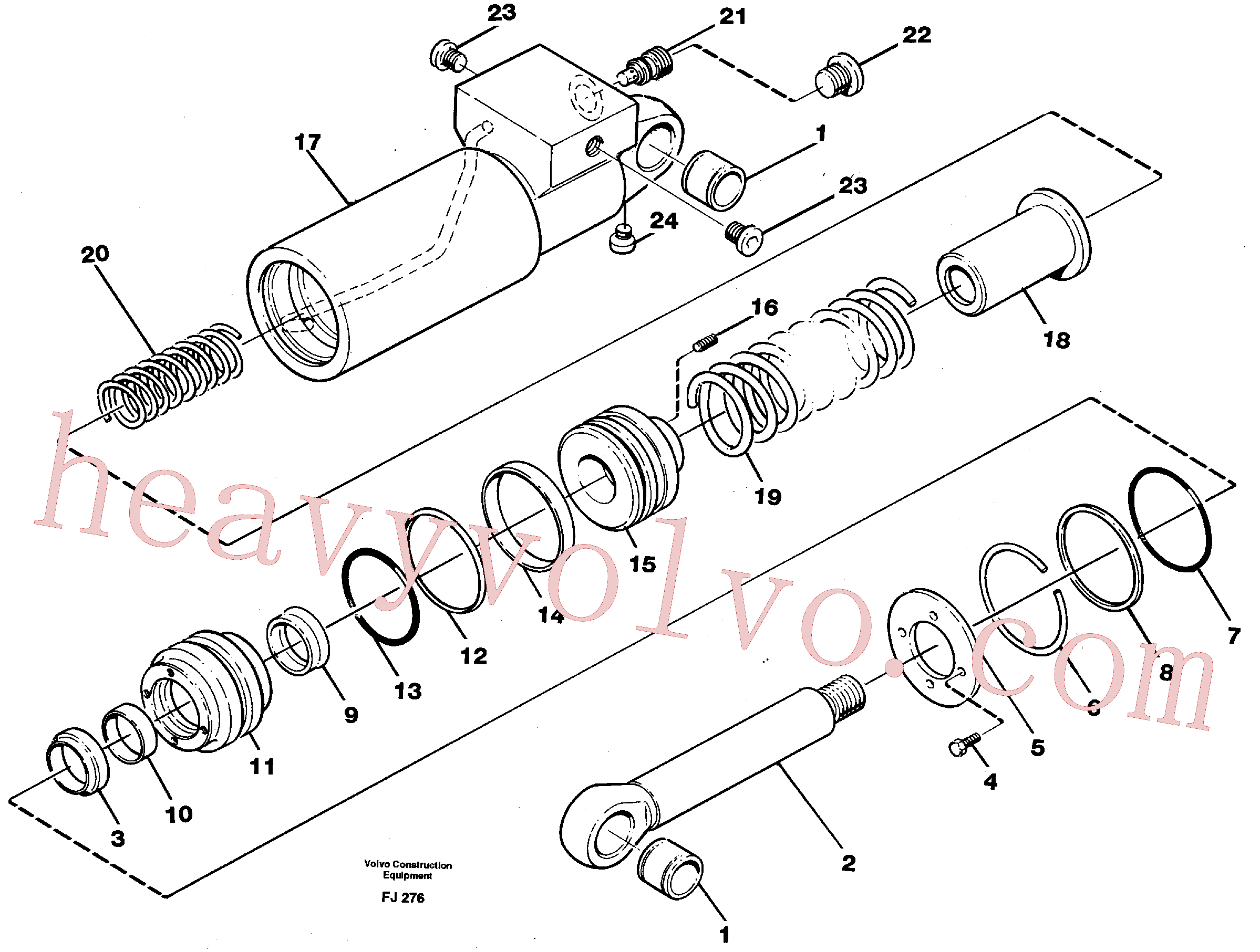 VOE14236076 for Volvo Hydraulic cylinder, quick attachment(FJ276 assembly)