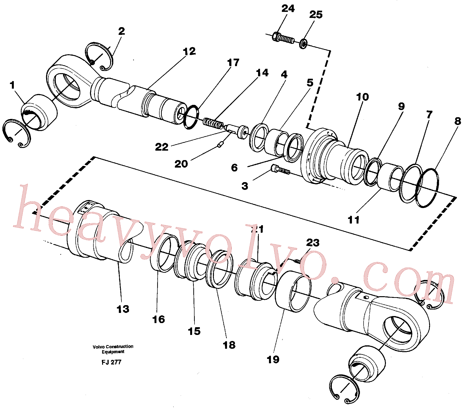 VOE14237771 for Volvo Dipper arm cylinder(FJ277 assembly)