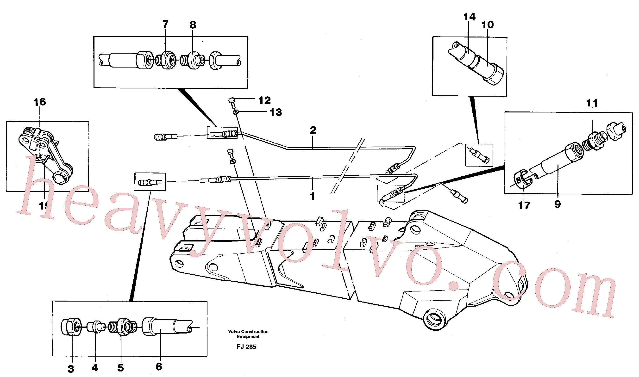 VOE14244892 for Volvo Hydr. quick fit equipm. on dipper arm(FJ285 assembly)