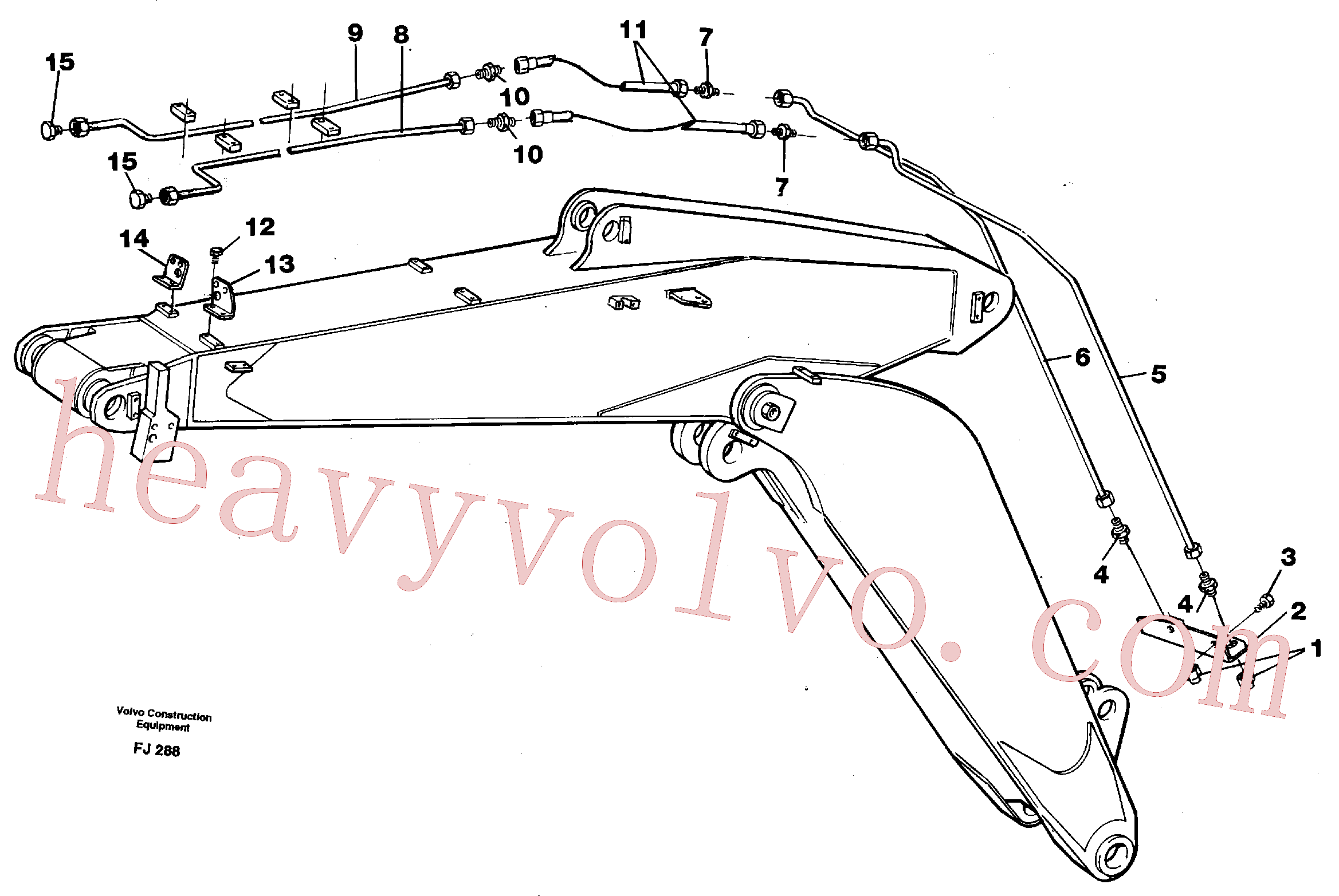 VOE13955343 for Volvo Slope bucket and grab equipment on adjustable boom(FJ288 assembly)