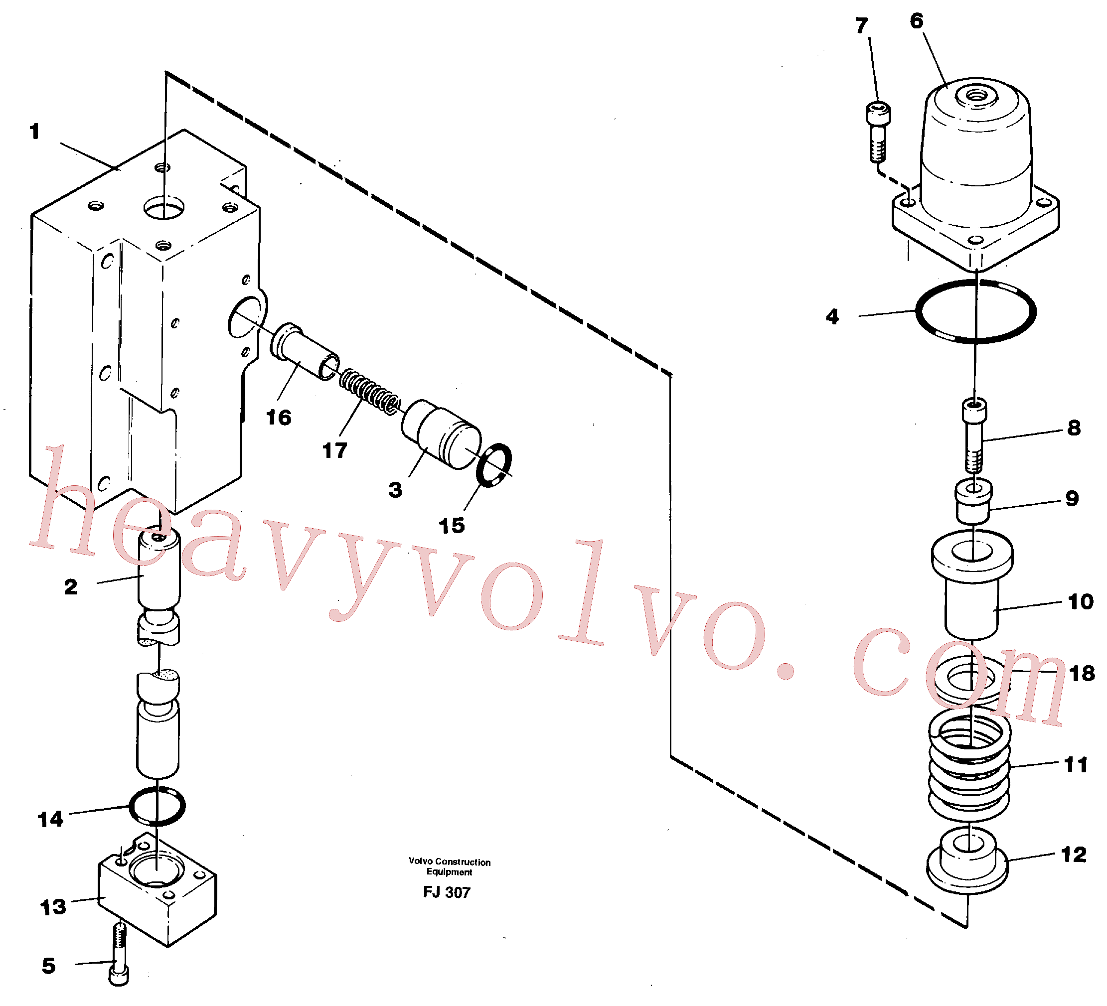 VOE14265045 for Volvo Four-way valve, boom secondary(FJ307 assembly)