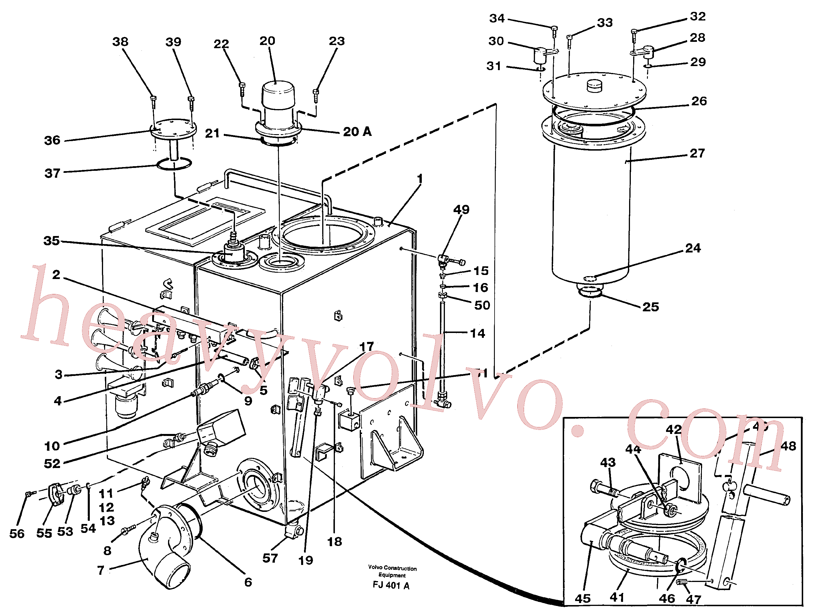 VOE14341211 for Volvo Hydraulic oil tank(FJ401A assembly)