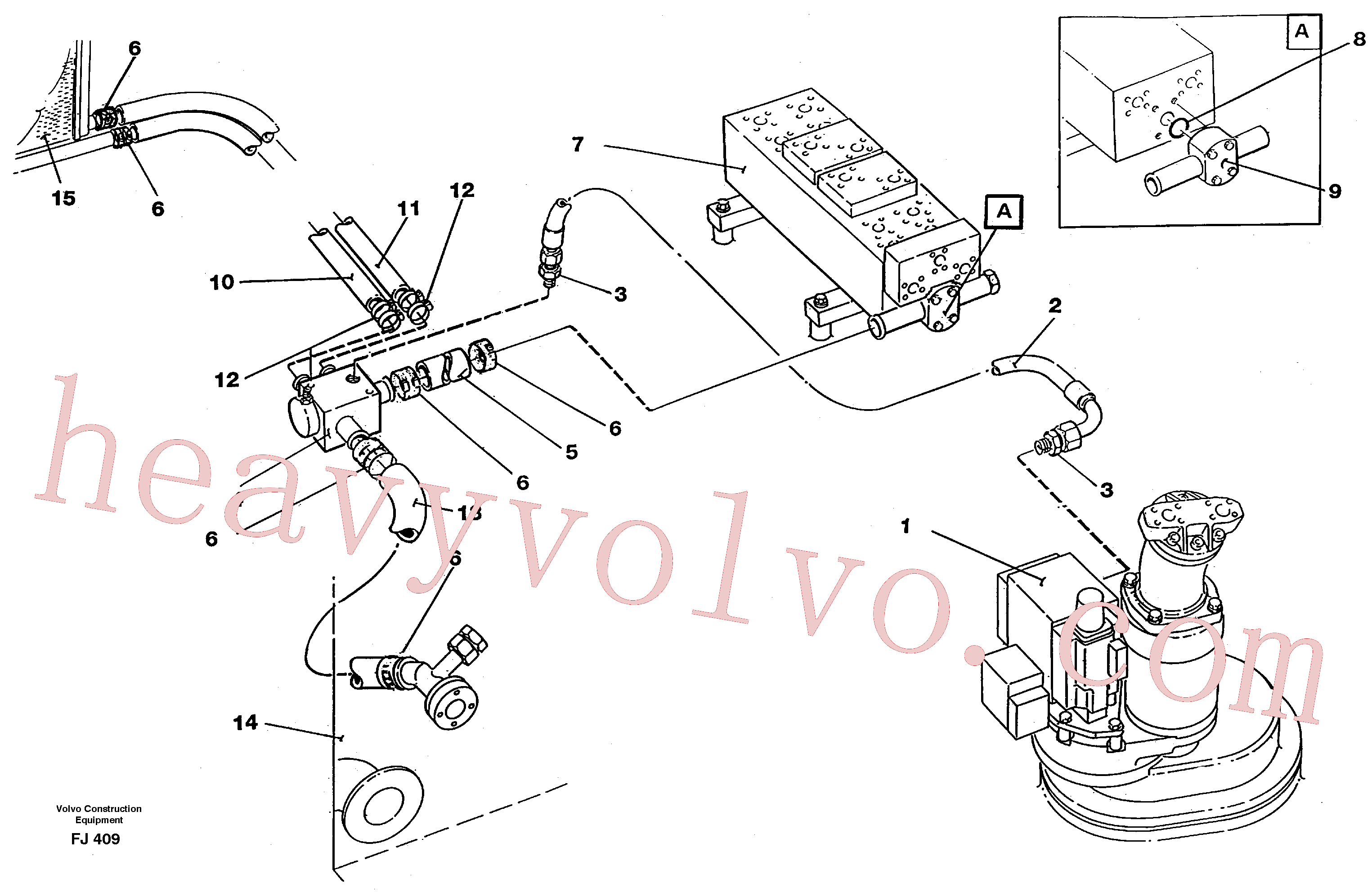 VOE14215317 for Volvo Hydraulic system, return lines(FJ409 assembly)