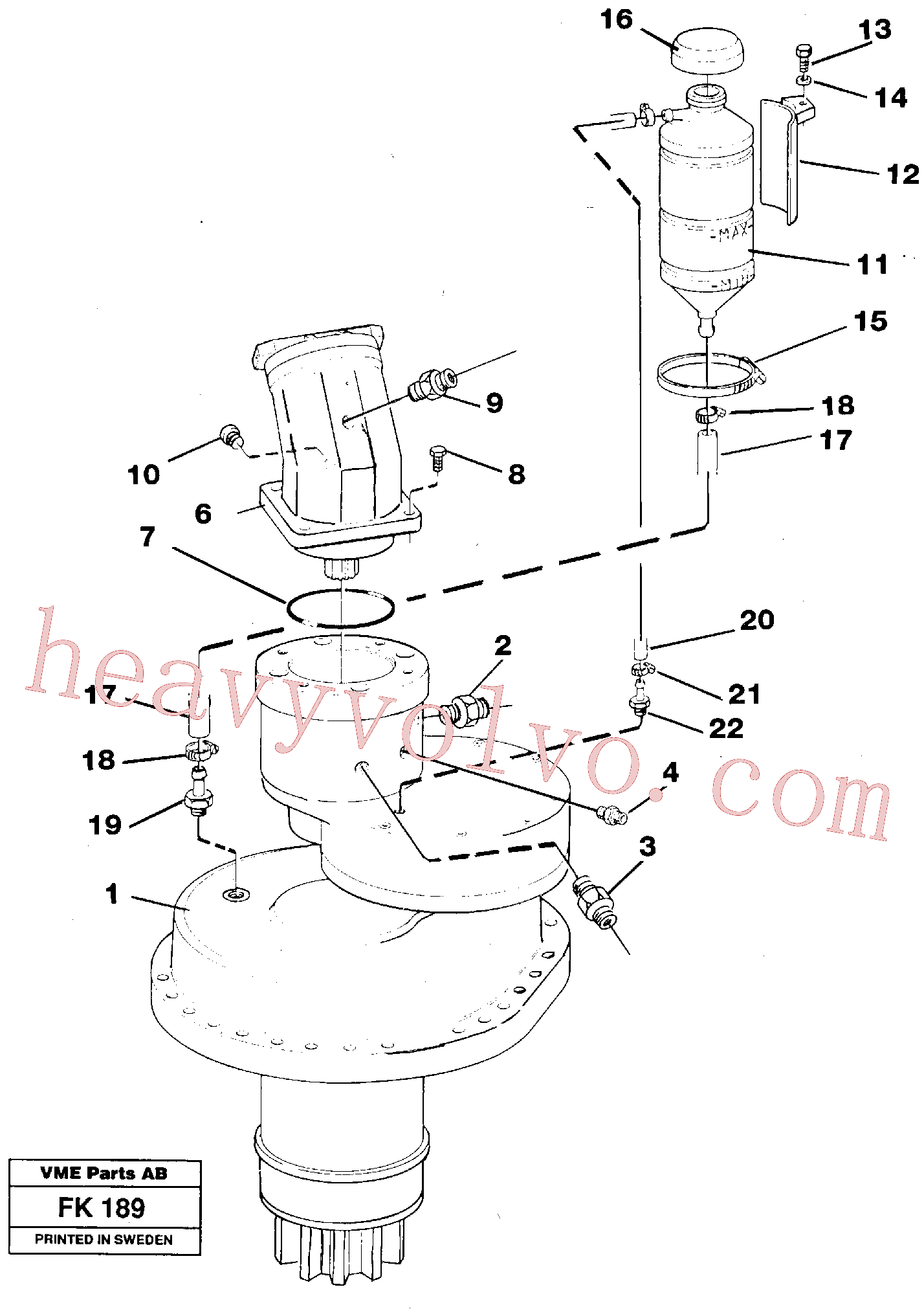 VOE14054050 for Volvo Slewing gear box, compl.(FK189 assembly)