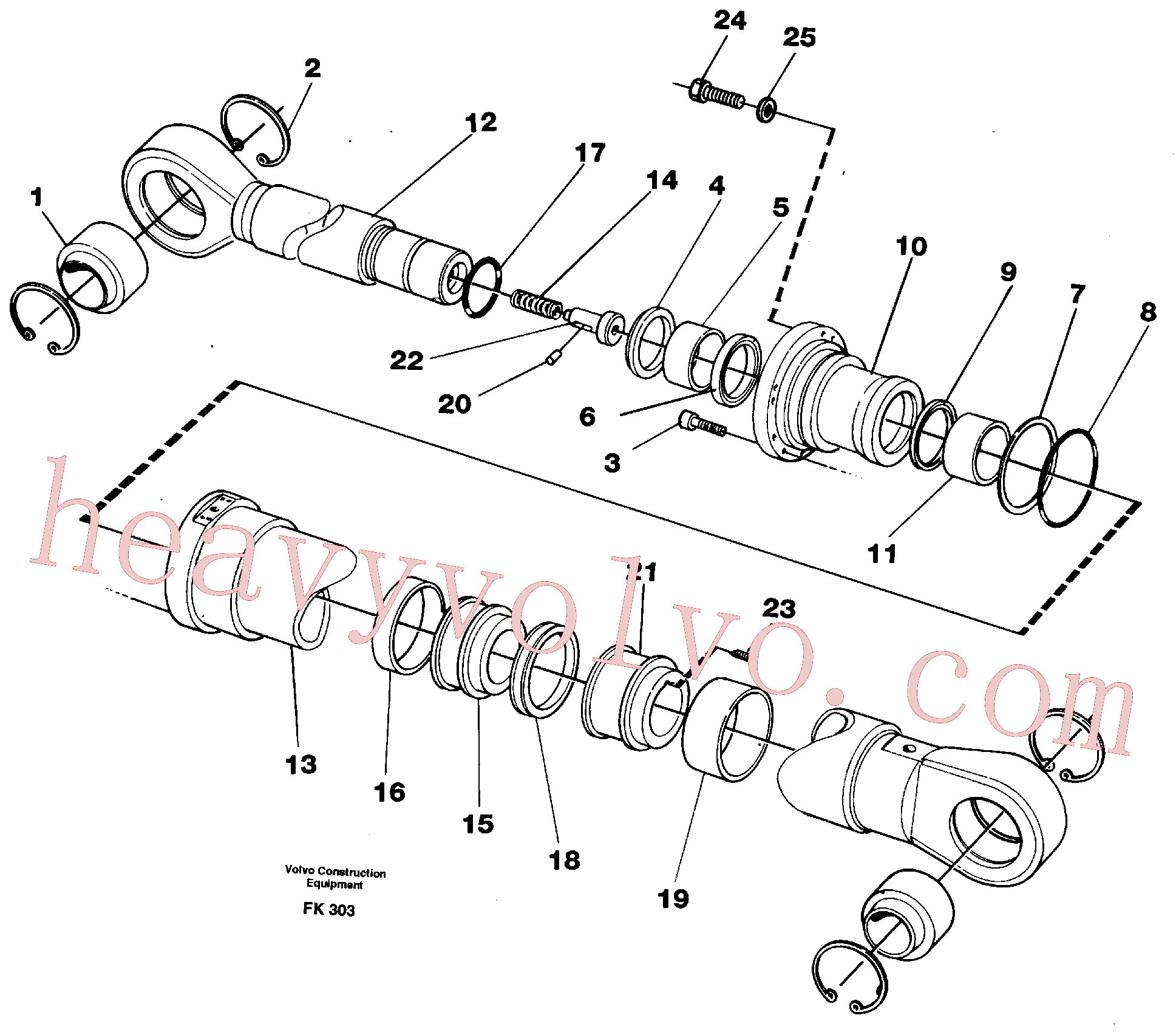 VOE14237771 for Volvo Dipper arm cylinder(FK303 assembly)