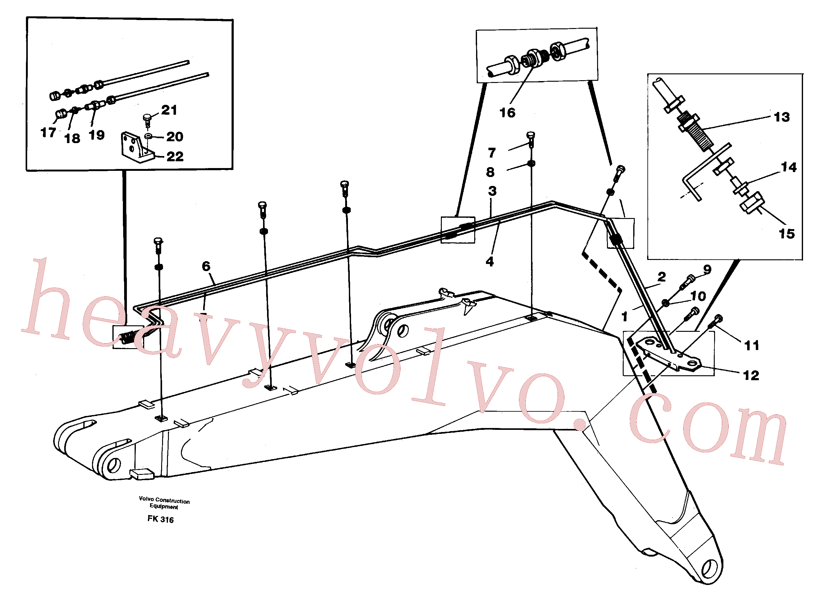 VOE14255552 for Volvo Hydr. quick fit equipm. on mono boom(FK316 assembly)