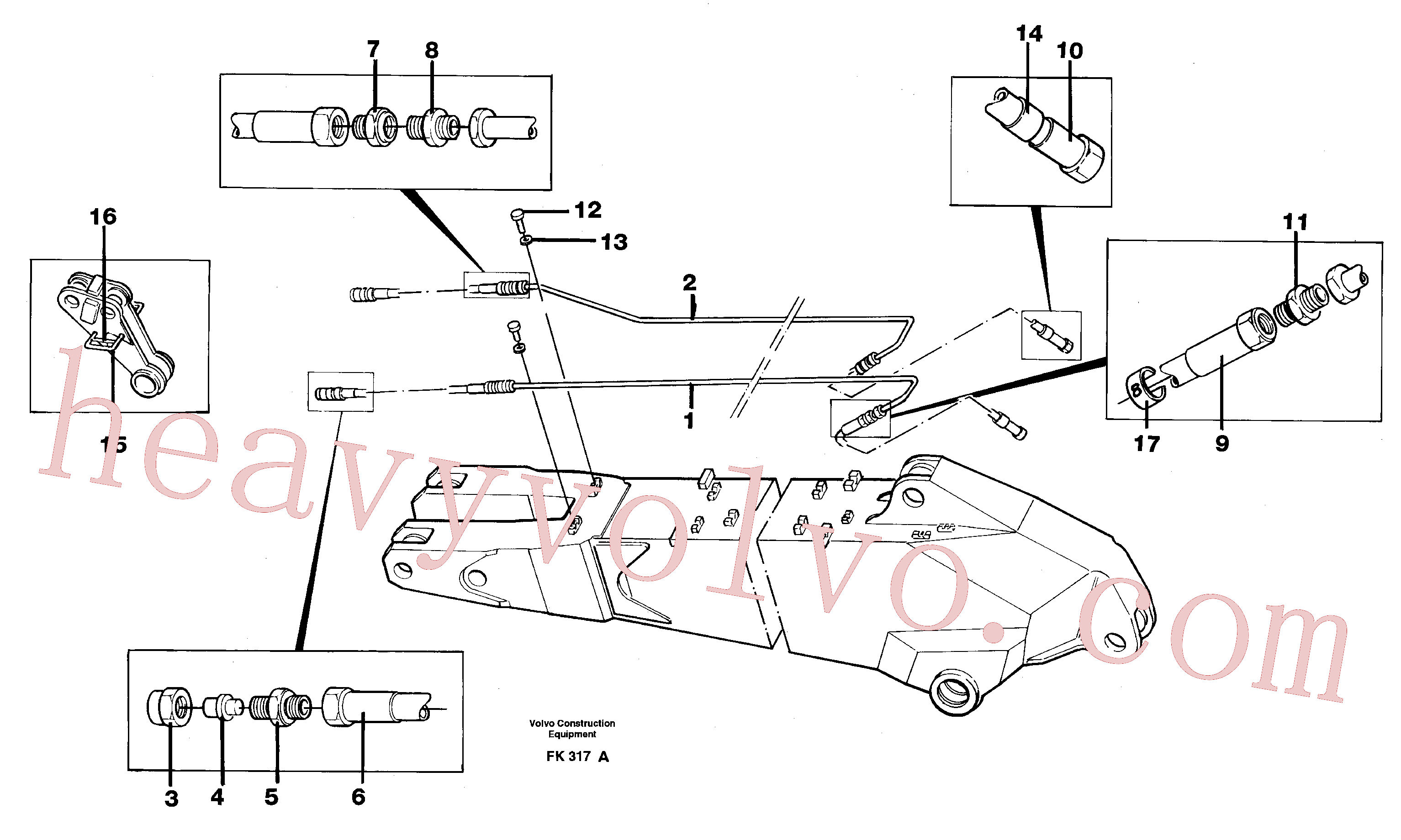 VOE14244892 for Volvo Hydr. quick fit equipm. on dipper arm(FK317A assembly)