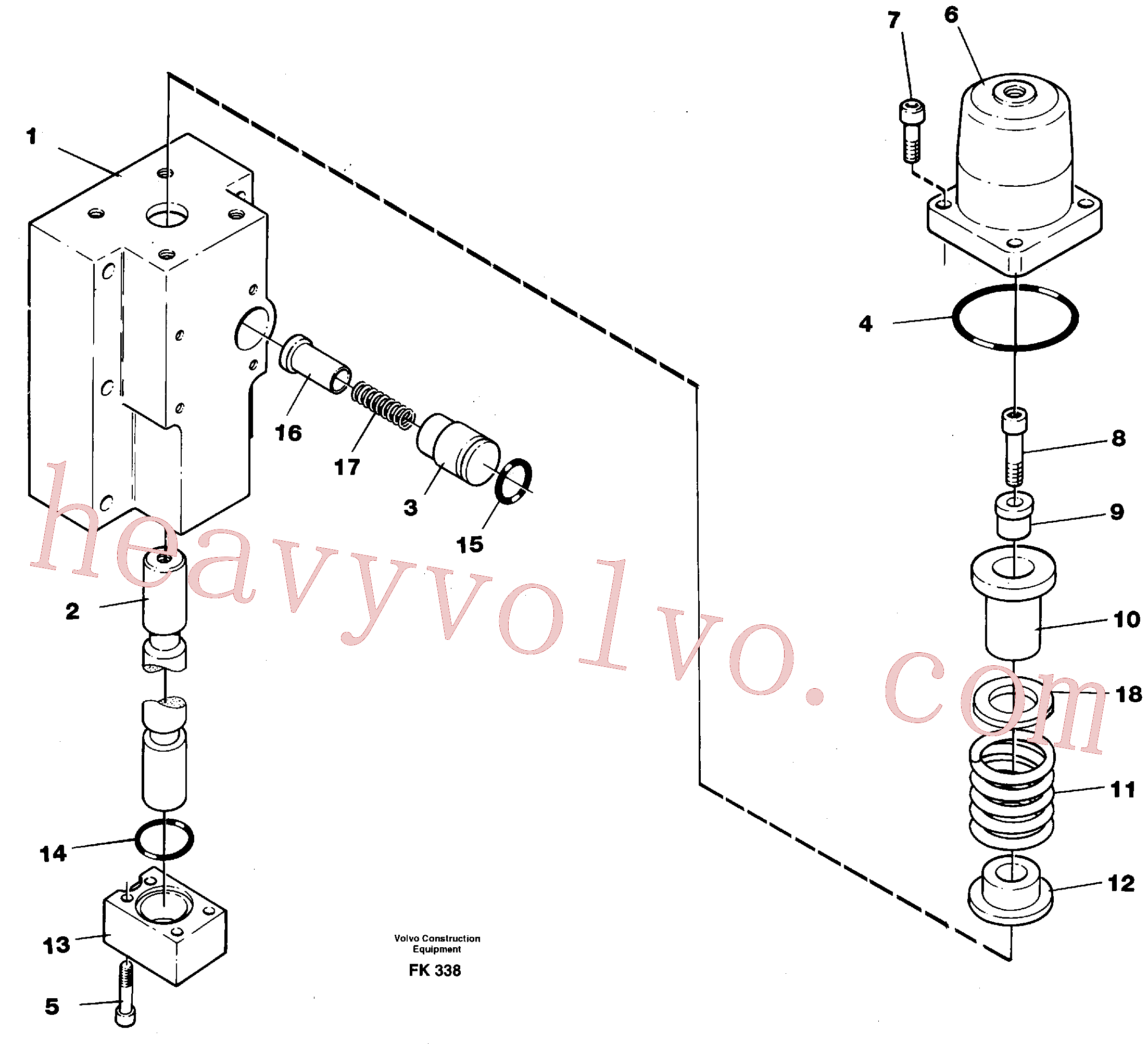 VOE14265045 for Volvo Four-way valve, boom secondary(FK338 assembly)