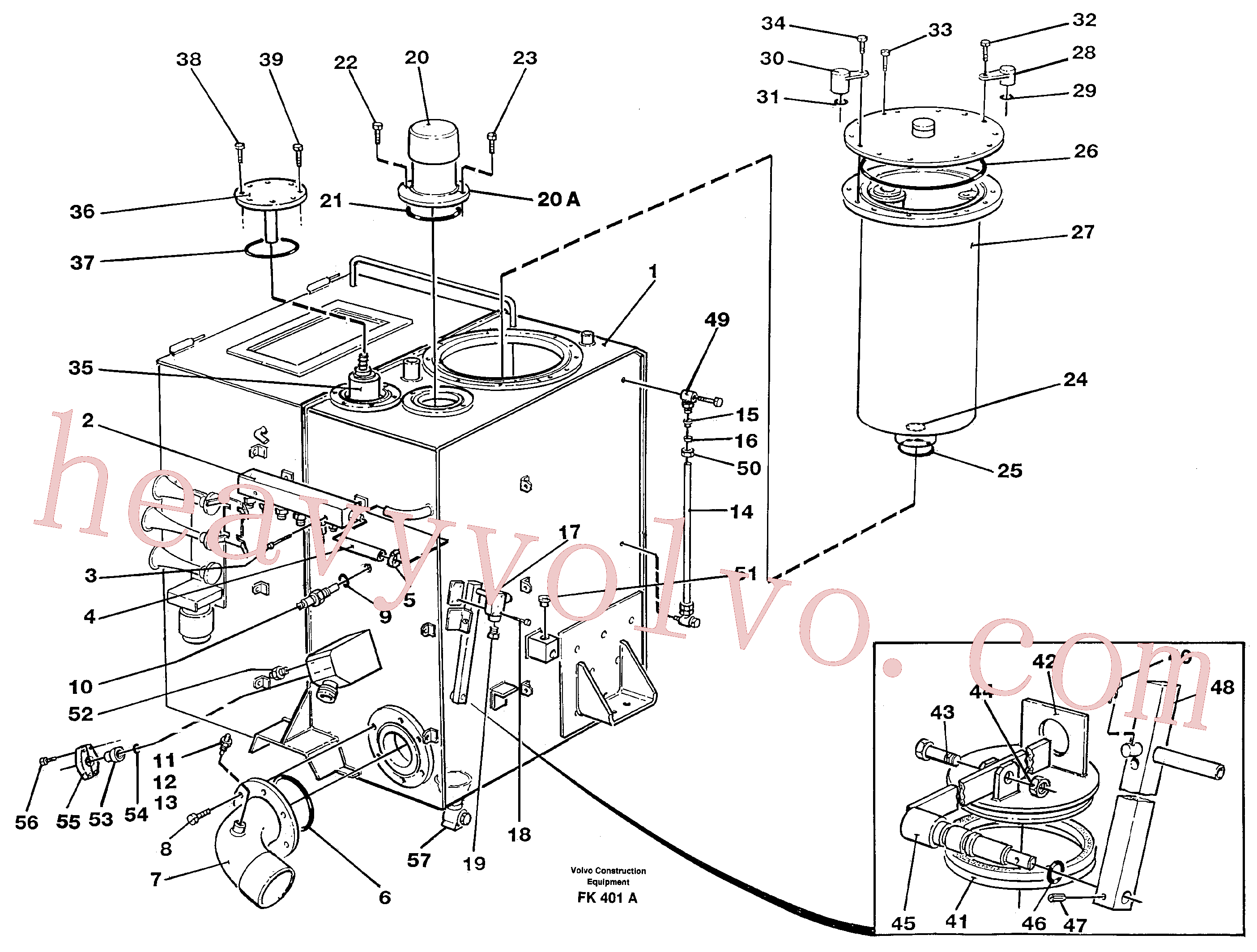 VOE14341211 for Volvo Hydraulic oil tank(FK401A assembly)