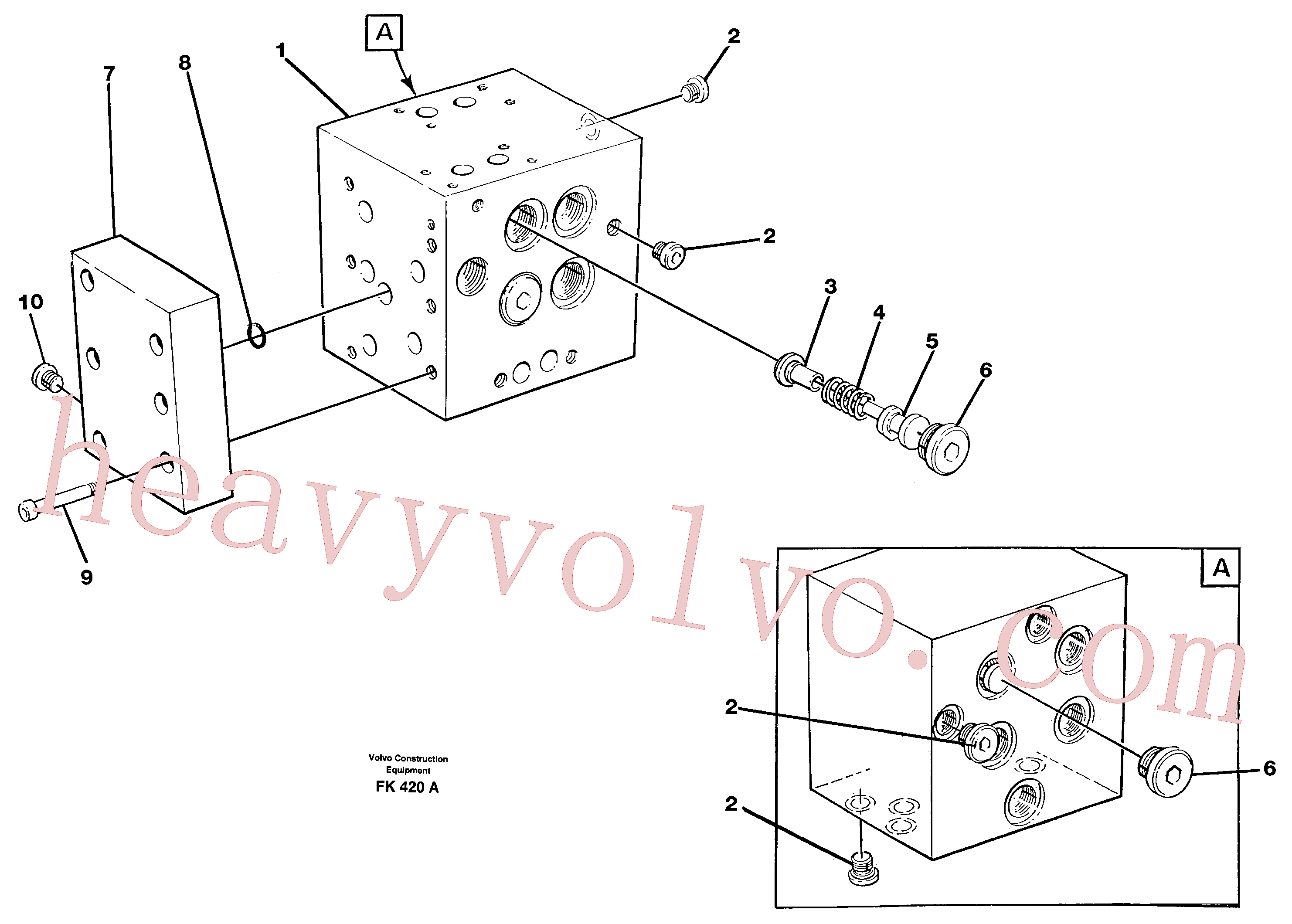 VOE14253214 for Volvo Slew valve assembly block(FK420A assembly)