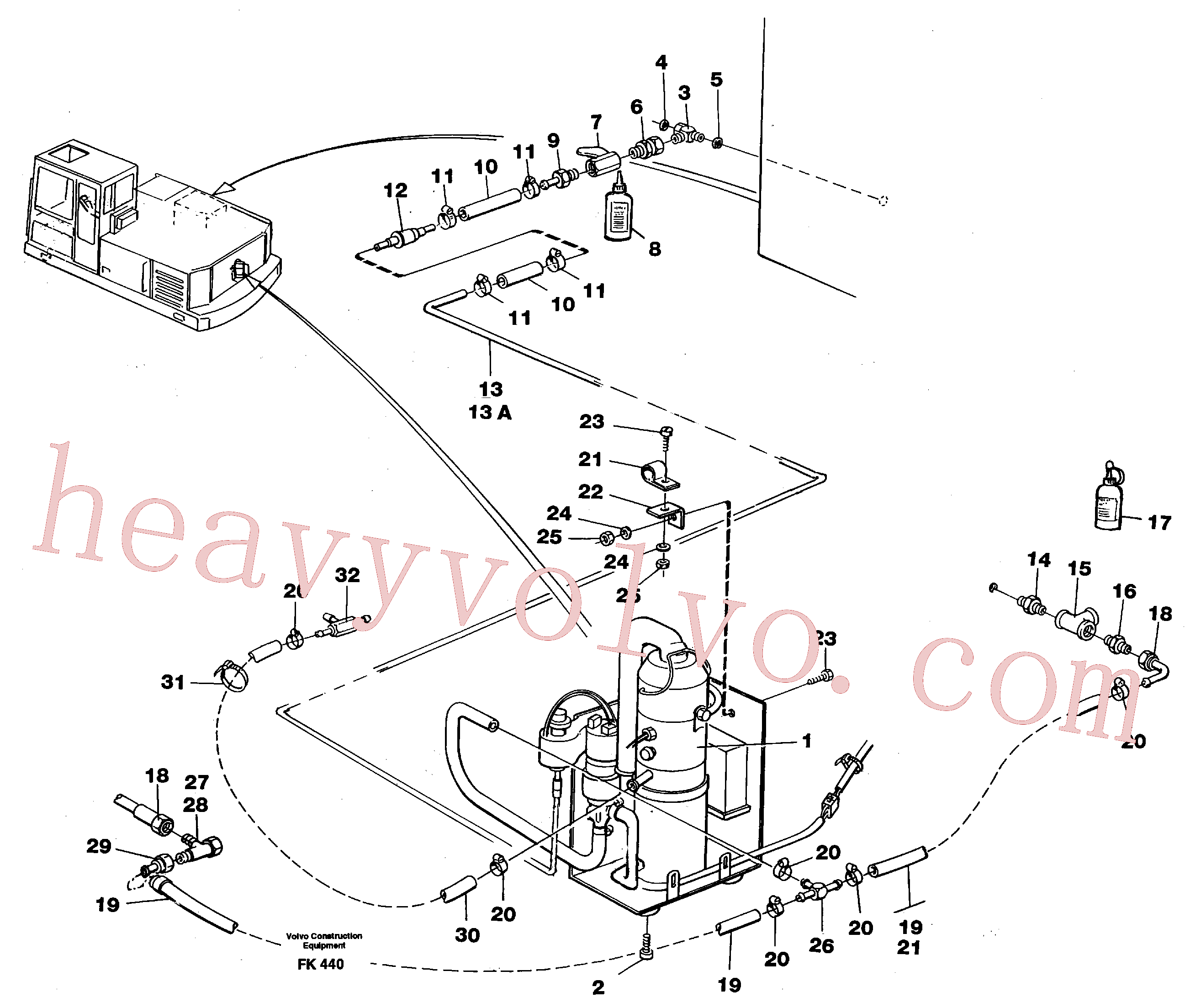 VOE14213332 for Volvo Heater, diesel(FK440 assembly)