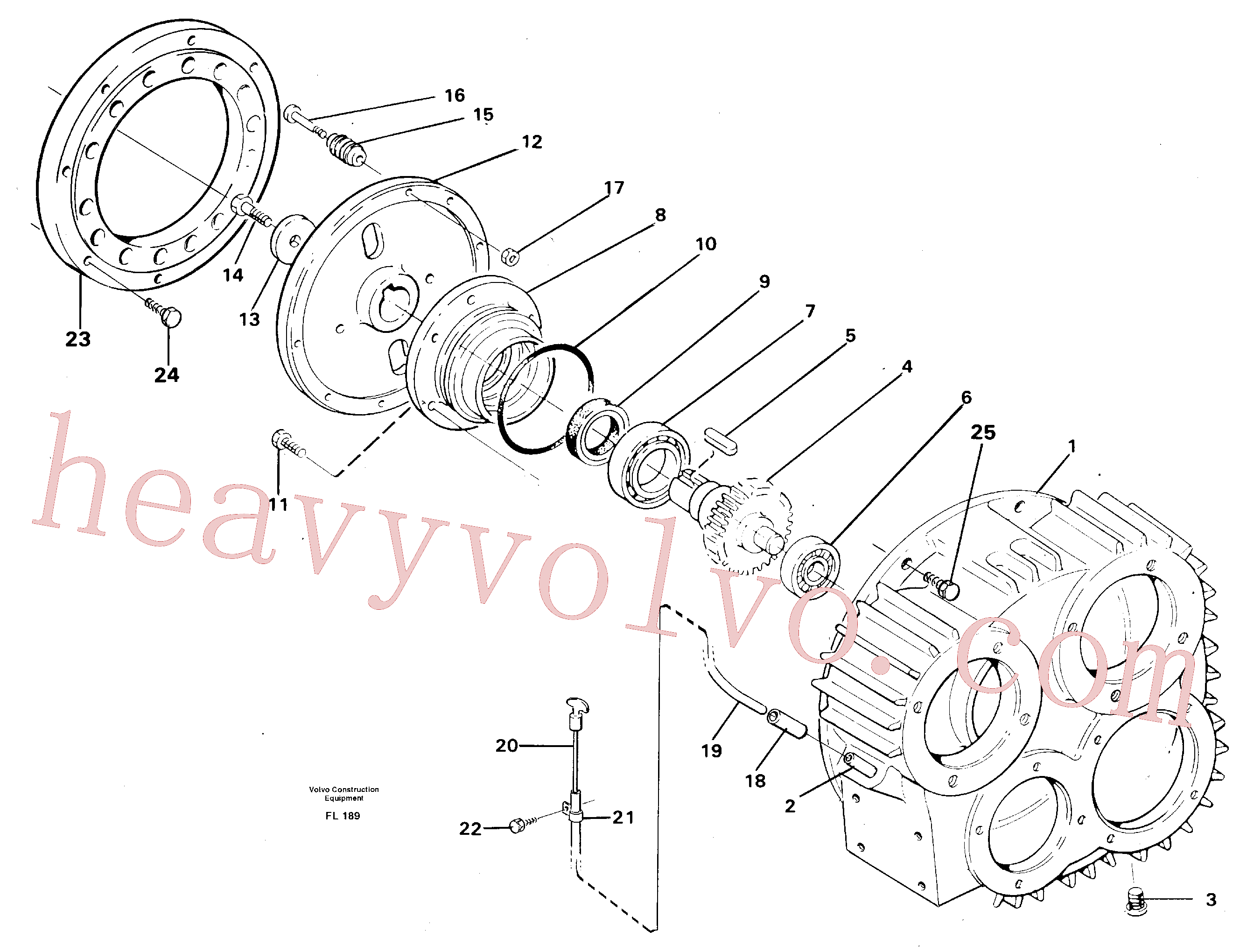 VOE940176 for Volvo Pump gear box(FL189 assembly)