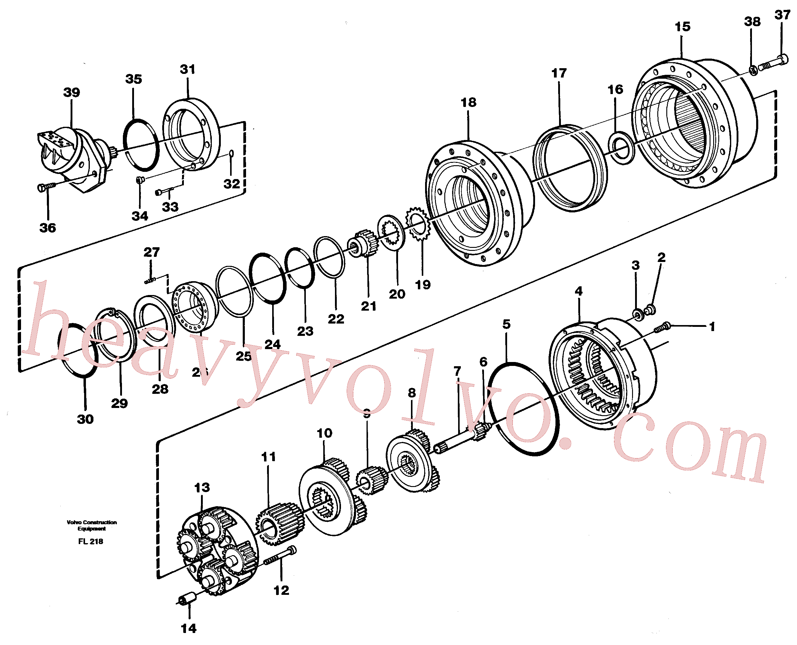 VOE11702909 for Volvo Planetary gear, travel(FL218 assembly)