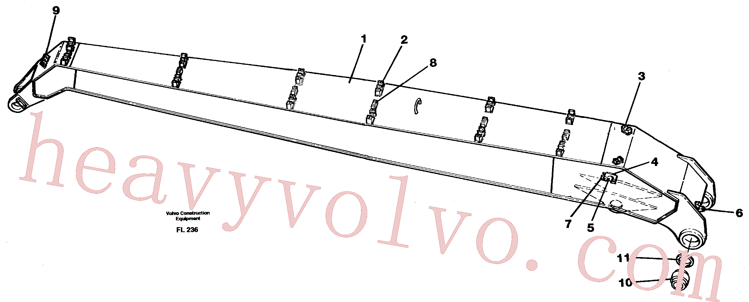 VOE14262994 for Volvo Material handling arm 6.5m(FL236 assembly)