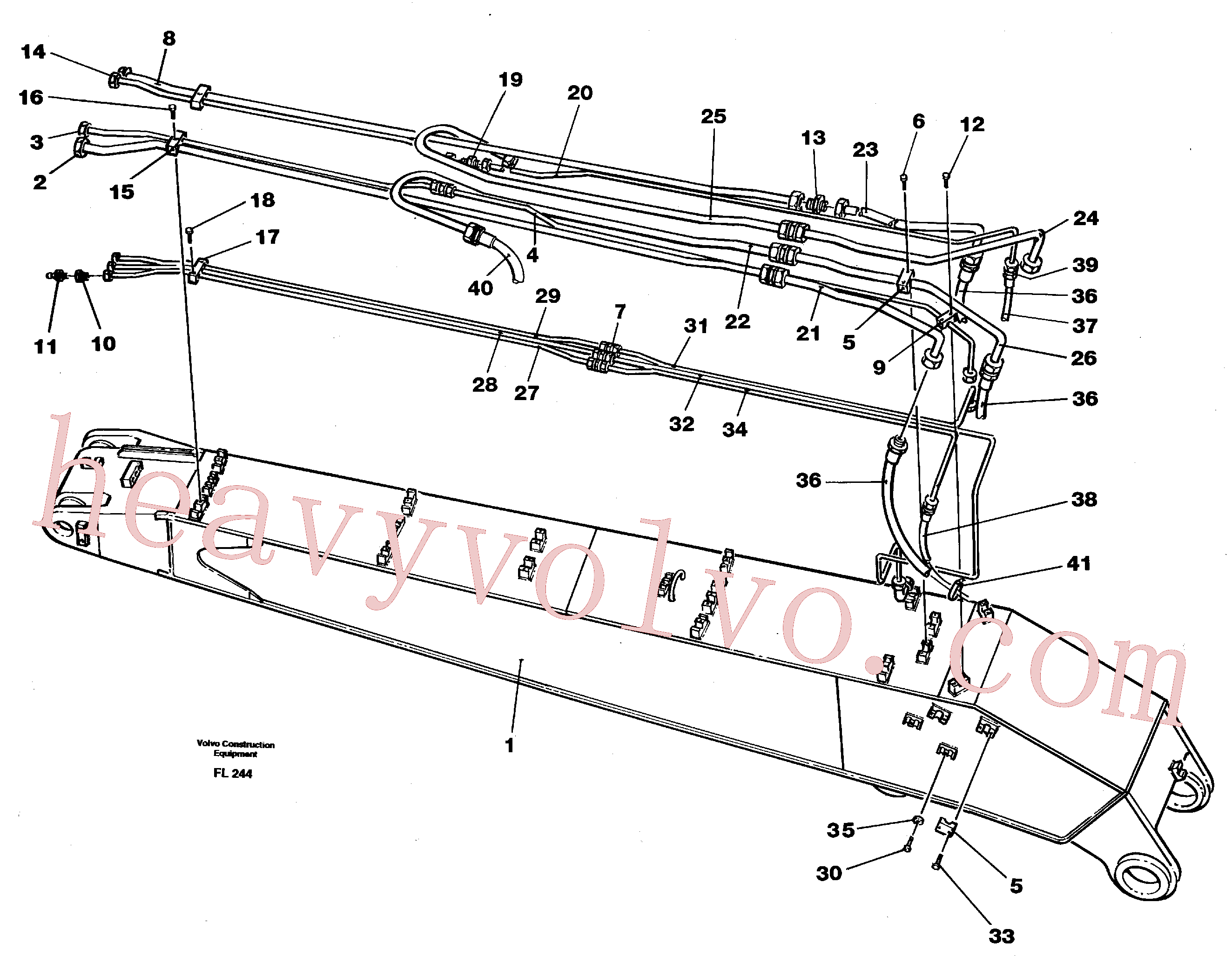 VOE14246903 for Volvo Tubes, assembly, handling dipper arm 4.37m(FL244 assembly)