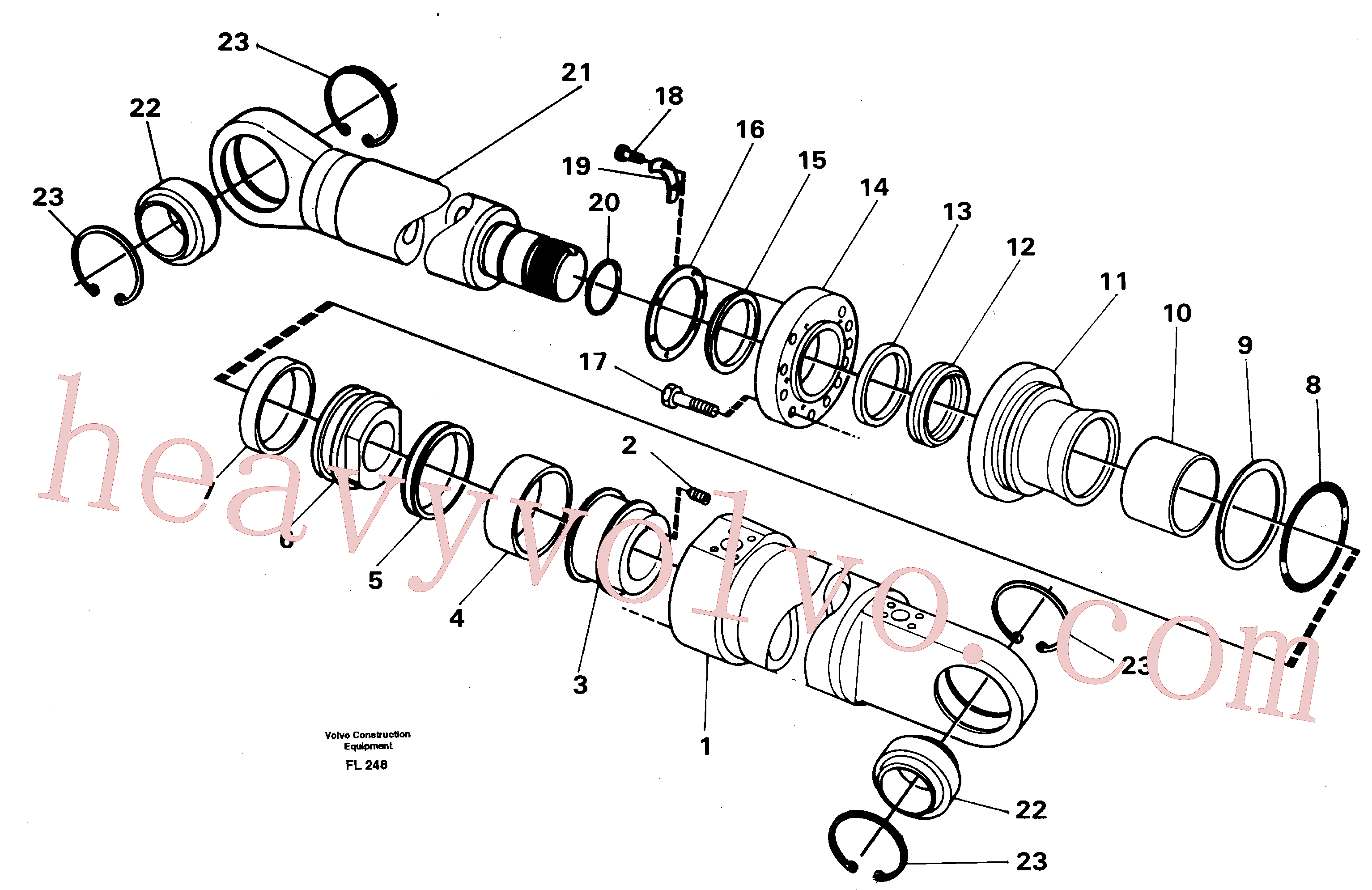 VOE11997226 for Volvo Crane beam cylinder, material handle equipment(FL248 assembly)