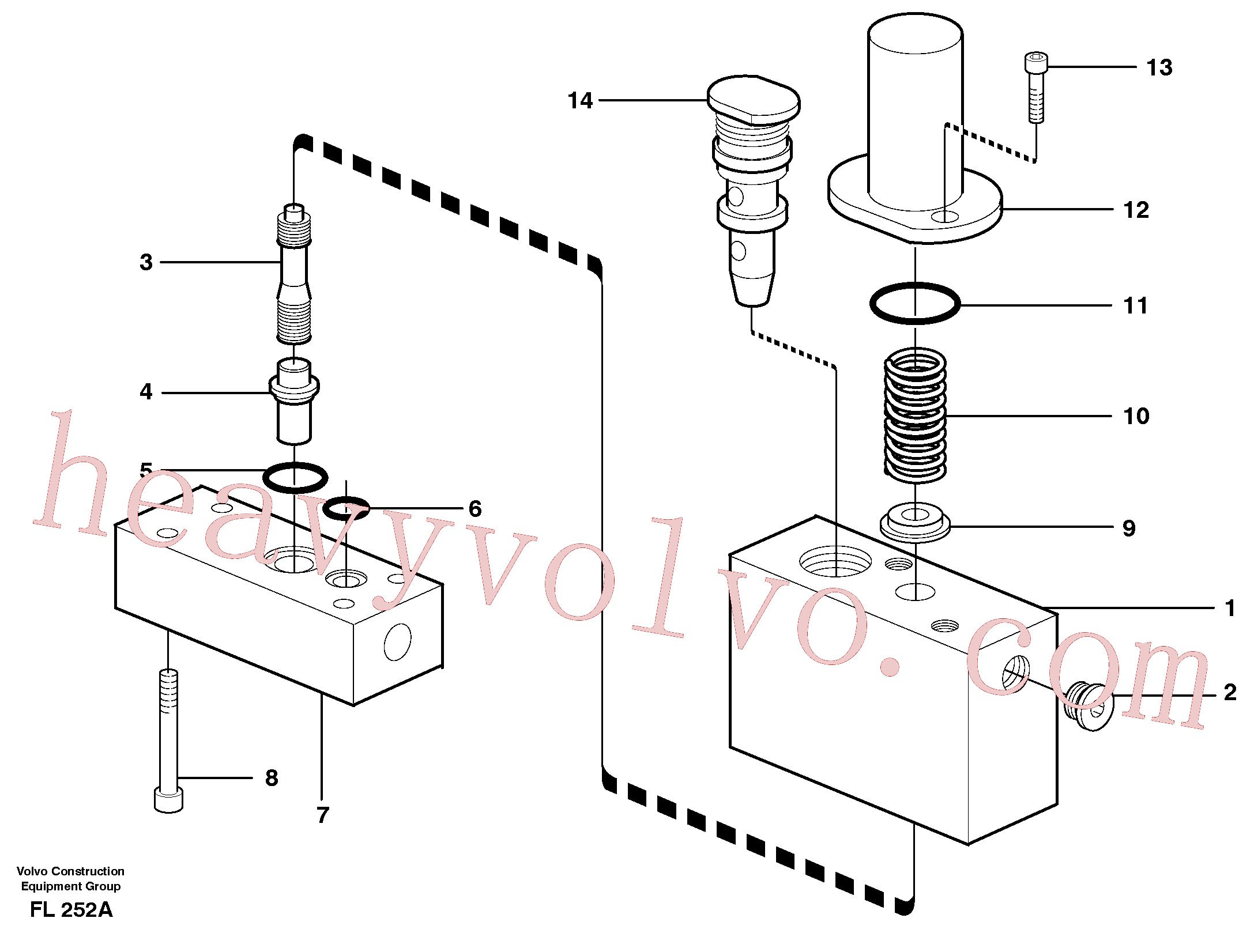 VOE14260807 for Volvo Thermostatic valve(FL252A assembly)